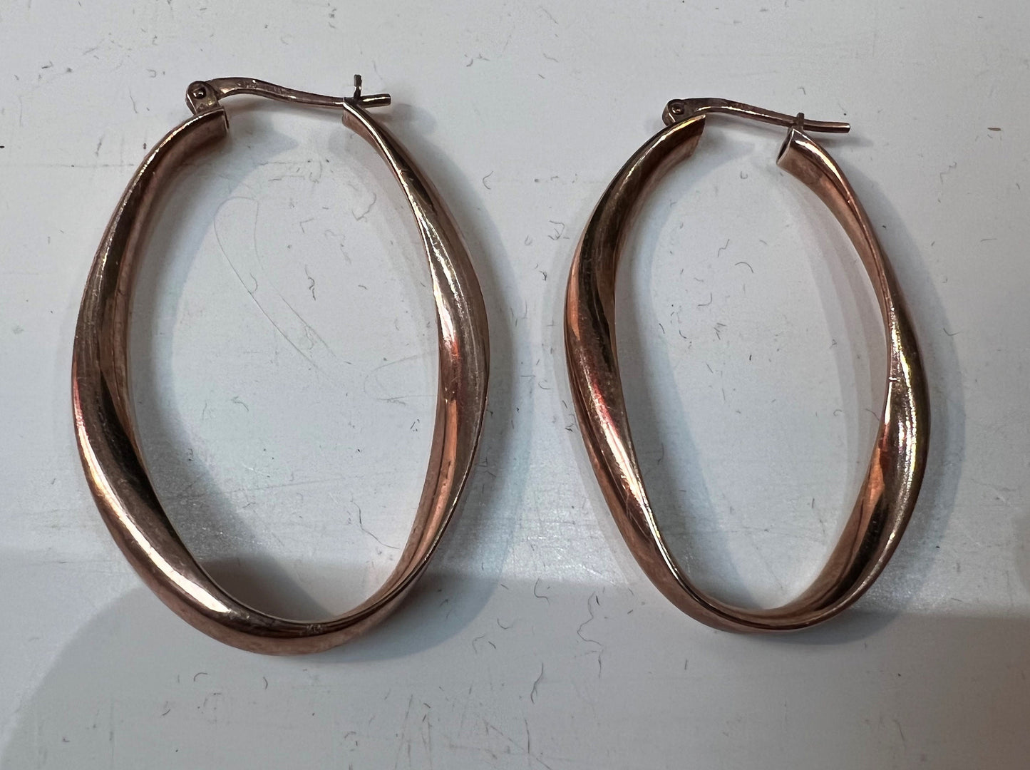 Minimalist Steel Jewelry Set: Rose Gold Earrings, Silver Necklace