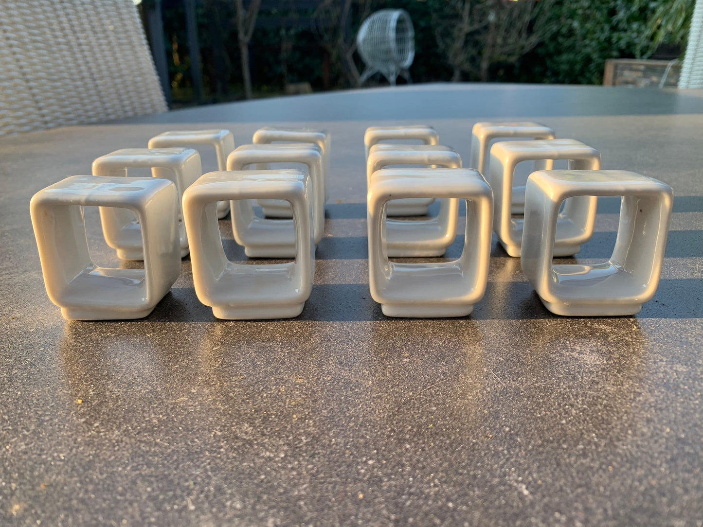 25 Maxwell & Williams White Ceramic Napkin Rings with Bowls