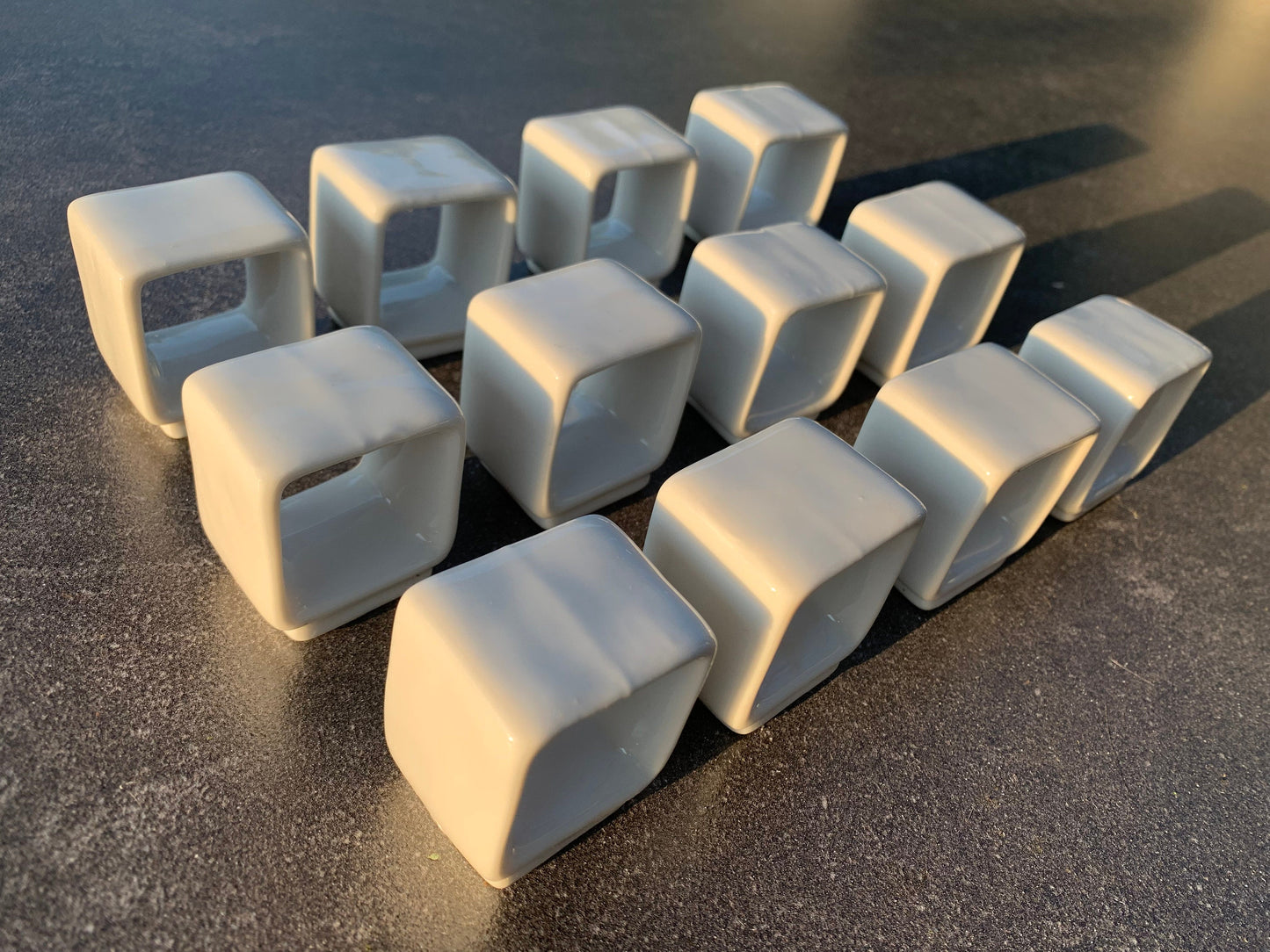 25 Maxwell & Williams White Ceramic Napkin Rings with Bowls