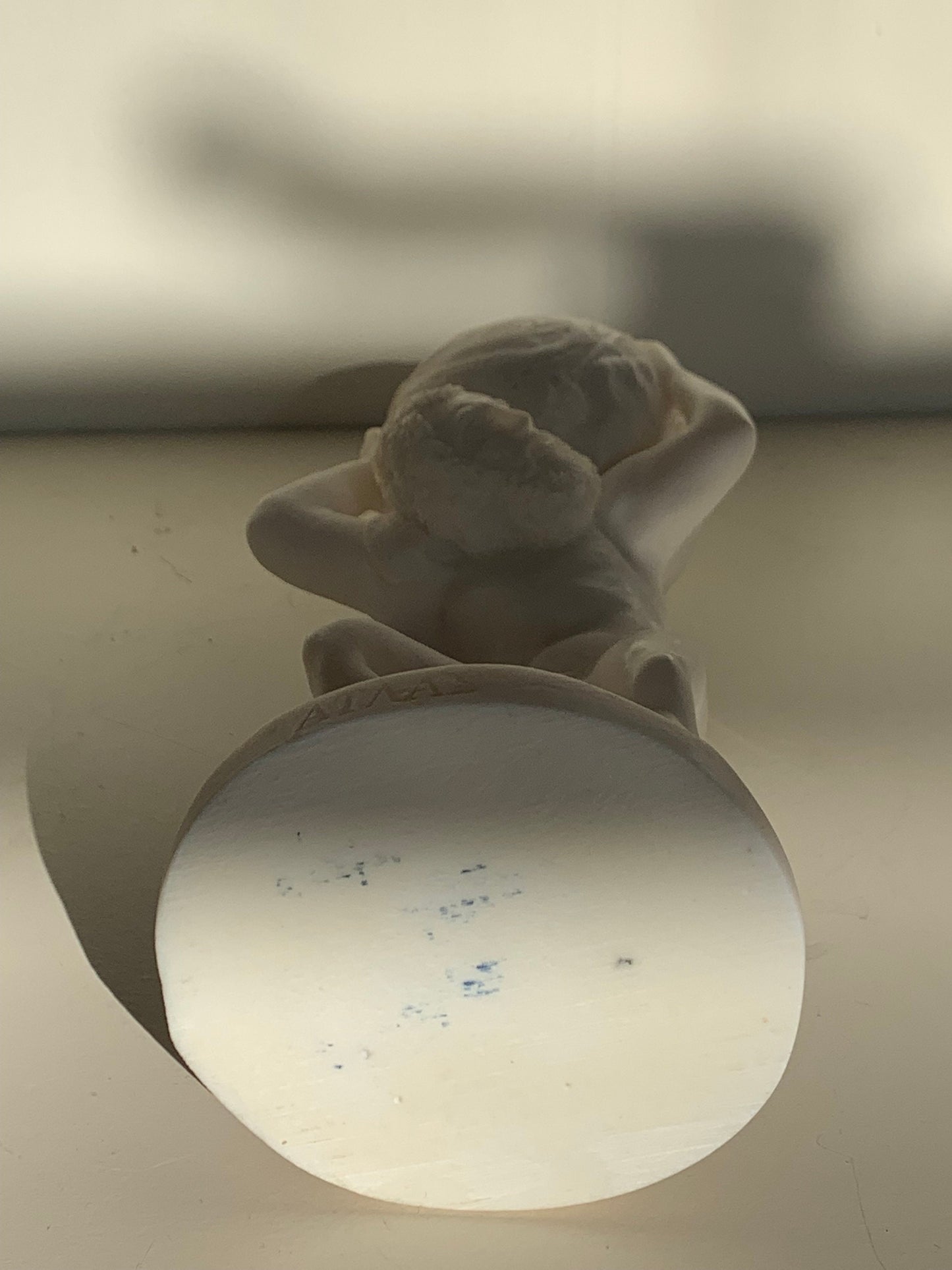 Translucent Alabaster Atlas Sculpture, Greek Mythology Figure