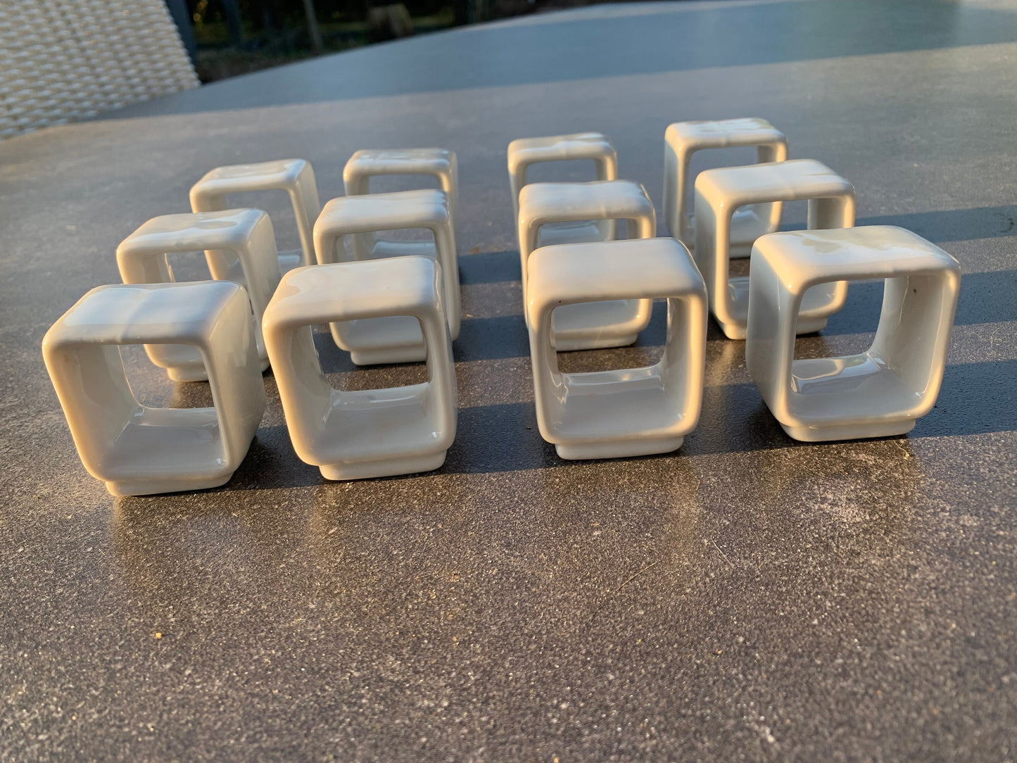 25 Maxwell & Williams White Ceramic Napkin Rings with Bowls