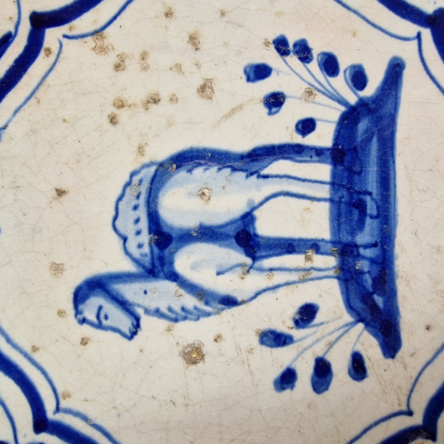 Antique Dutch Tile – Drommedaris Camel, Wanli Motif (1620-1650)
