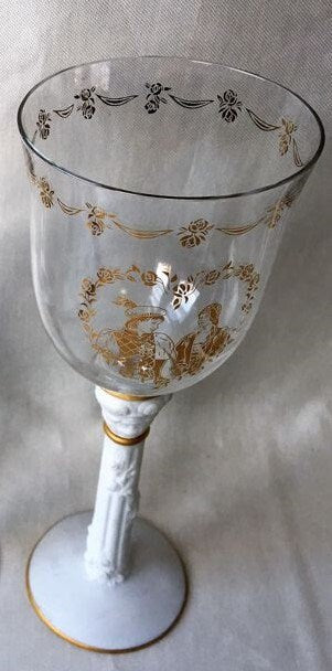 Franklin Mint Romeo and Juliet Goblet, Austrian Crystal, 22k Gold Accent