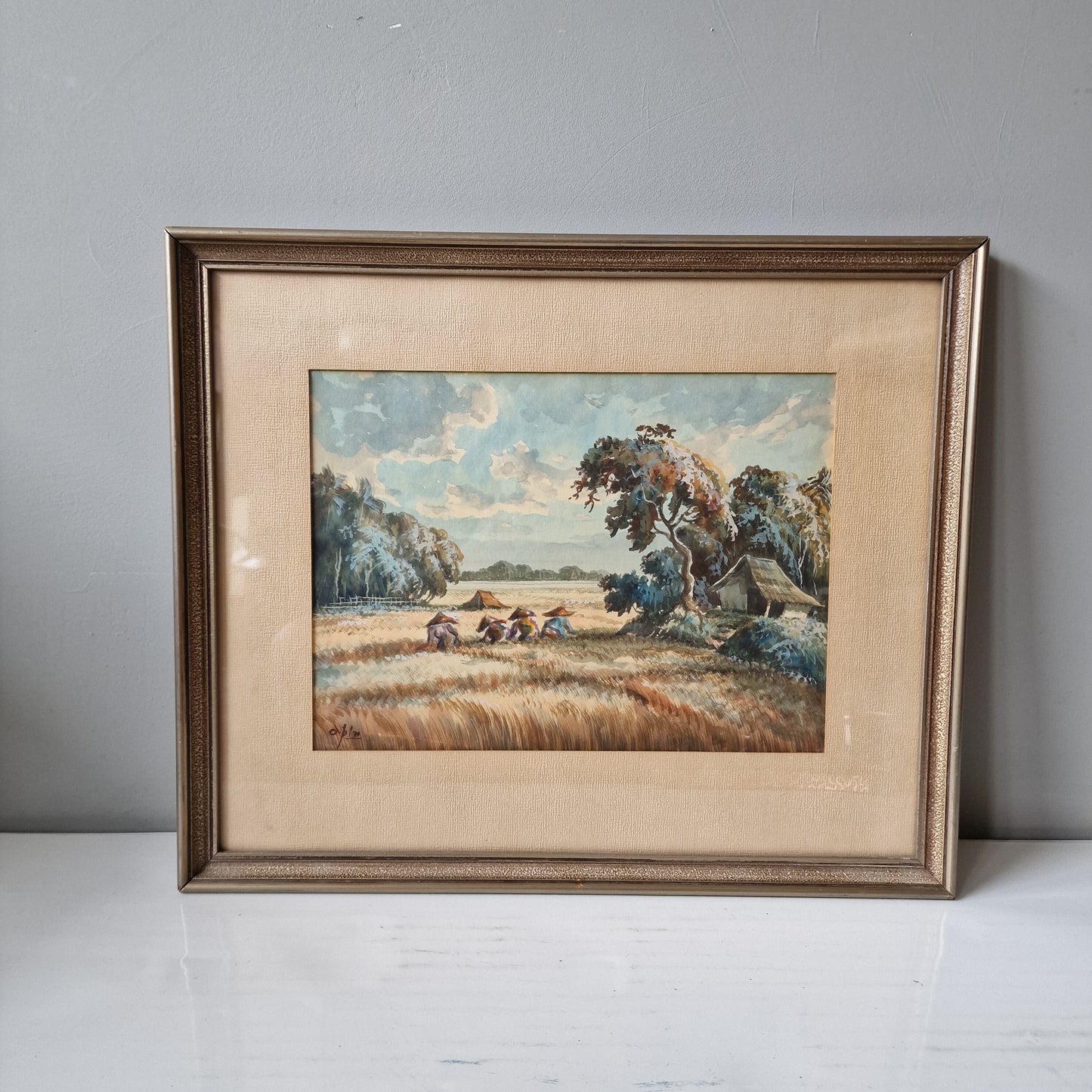 Mochtar Apin (1923-1994), Indonesisch landschap, aquarel op papier, 26 x 36 cm.