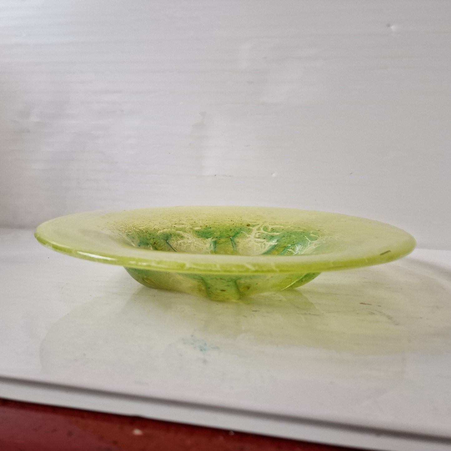 WMF Ikora Glass Bowl, Karl Wiedmann, Yellow Starfish Art Deco