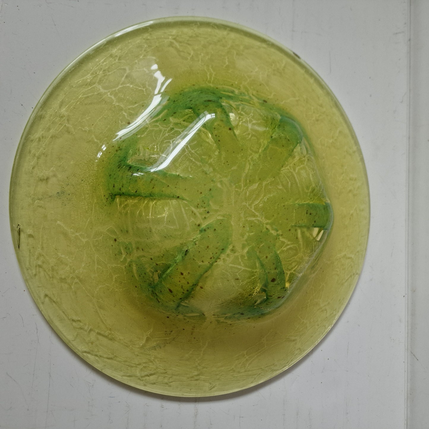 WMF Ikora Glass Bowl, Karl Wiedmann, Yellow Starfish Art Deco