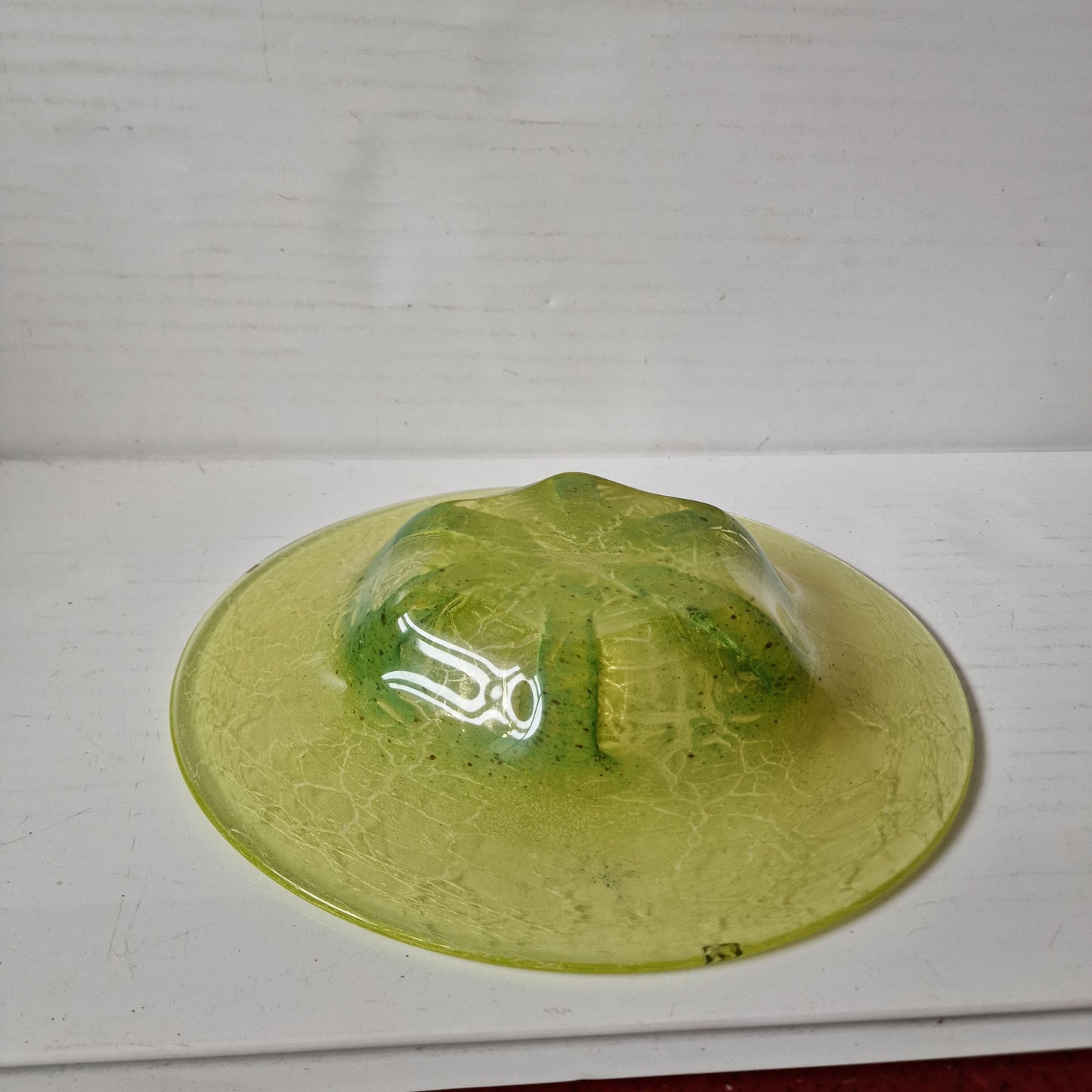 WMF Ikora Glass Bowl, Karl Wiedmann, Yellow Starfish Art Deco