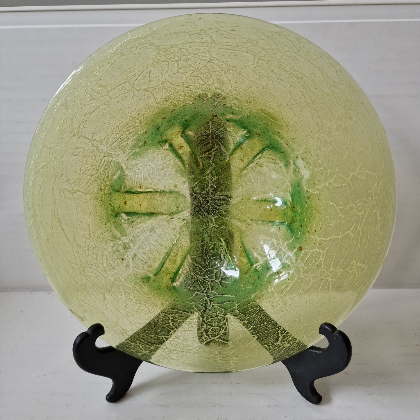 WMF Ikora Glass Bowl, Karl Wiedmann, Yellow Starfish Art Deco