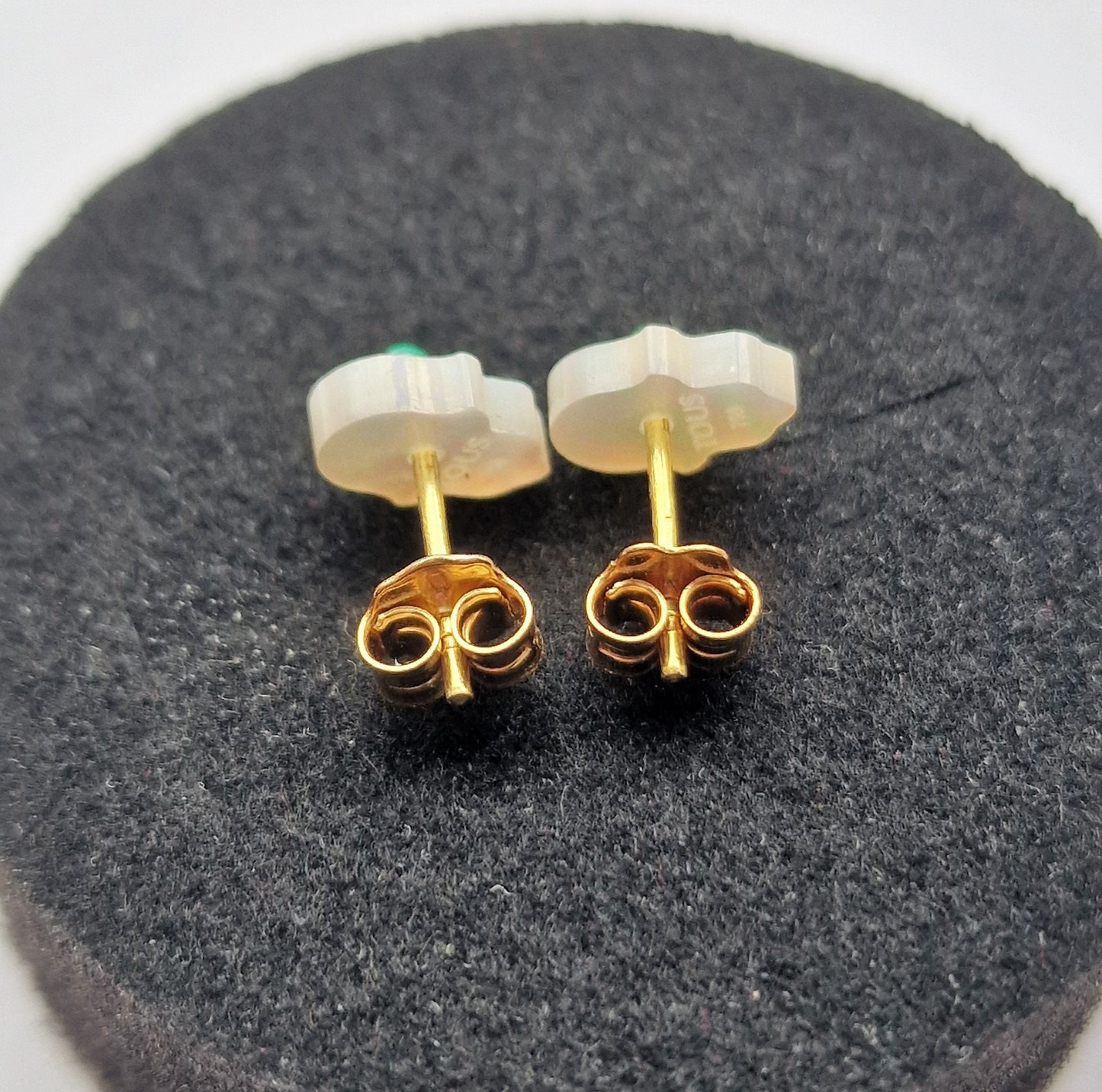 Tous 18K Gold Malachite Mother of Pearl Hamsa Earrings, New in Box