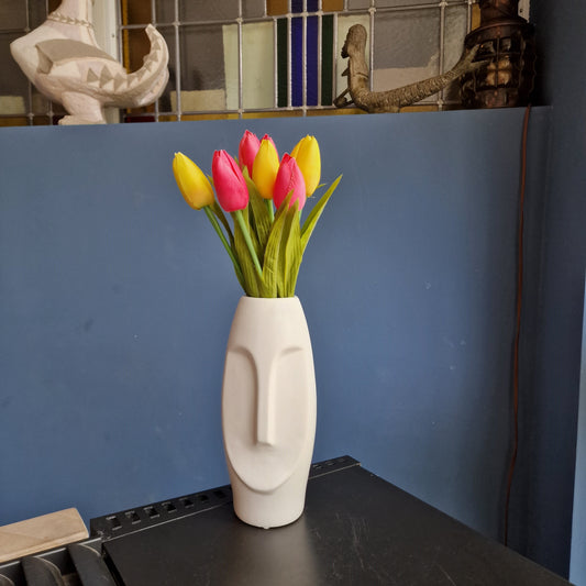 Svenlars Dutch Design Ceramic Vase, Easter Island Style