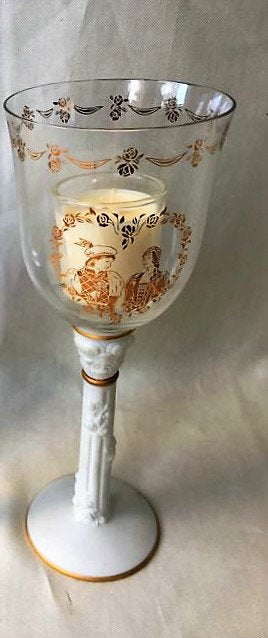 Franklin Mint Romeo and Juliet Goblet, Austrian Crystal, 22k Gold Accent