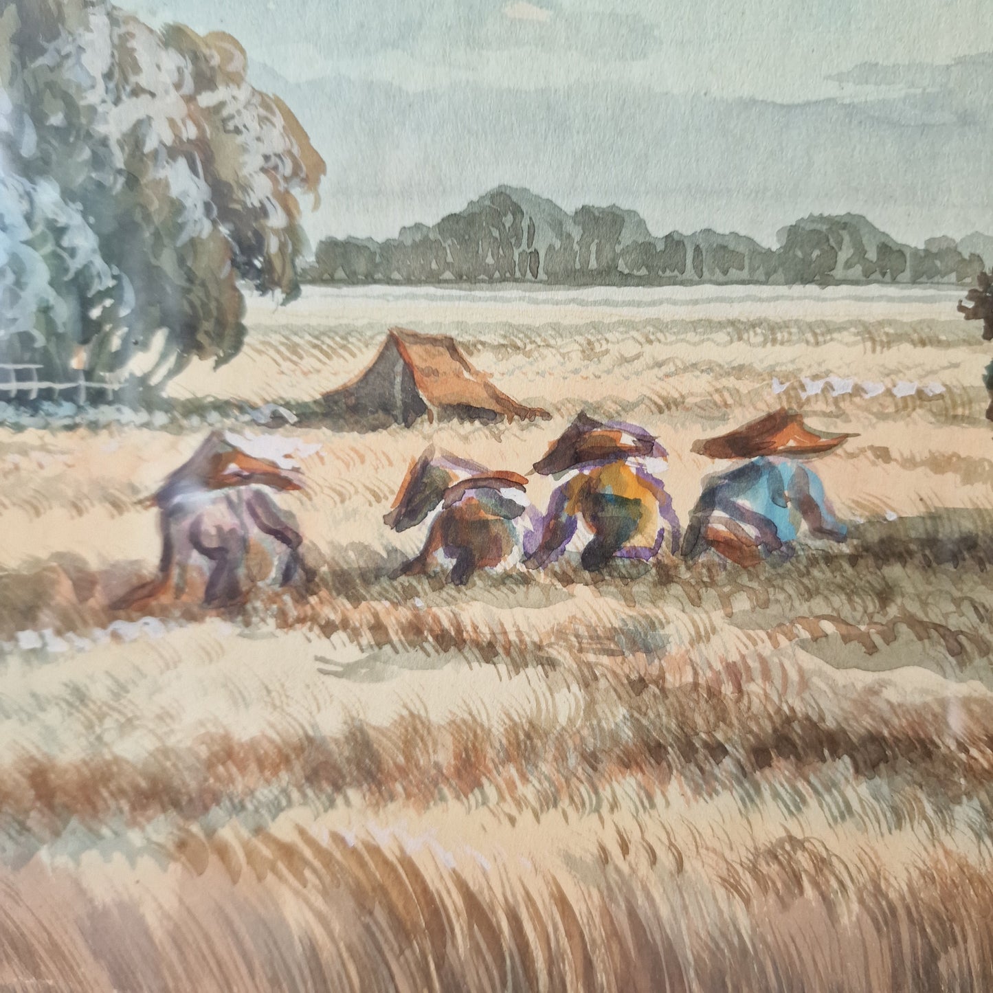 Mochtar Apin (1923-1994), Indonesisch landschap, aquarel op papier, 26 x 36 cm.