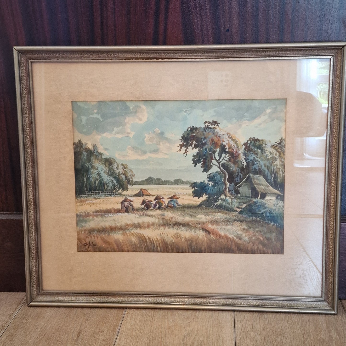 Mochtar Apin (1923-1994), Indonesisch landschap, aquarel op papier, 26 x 36 cm.