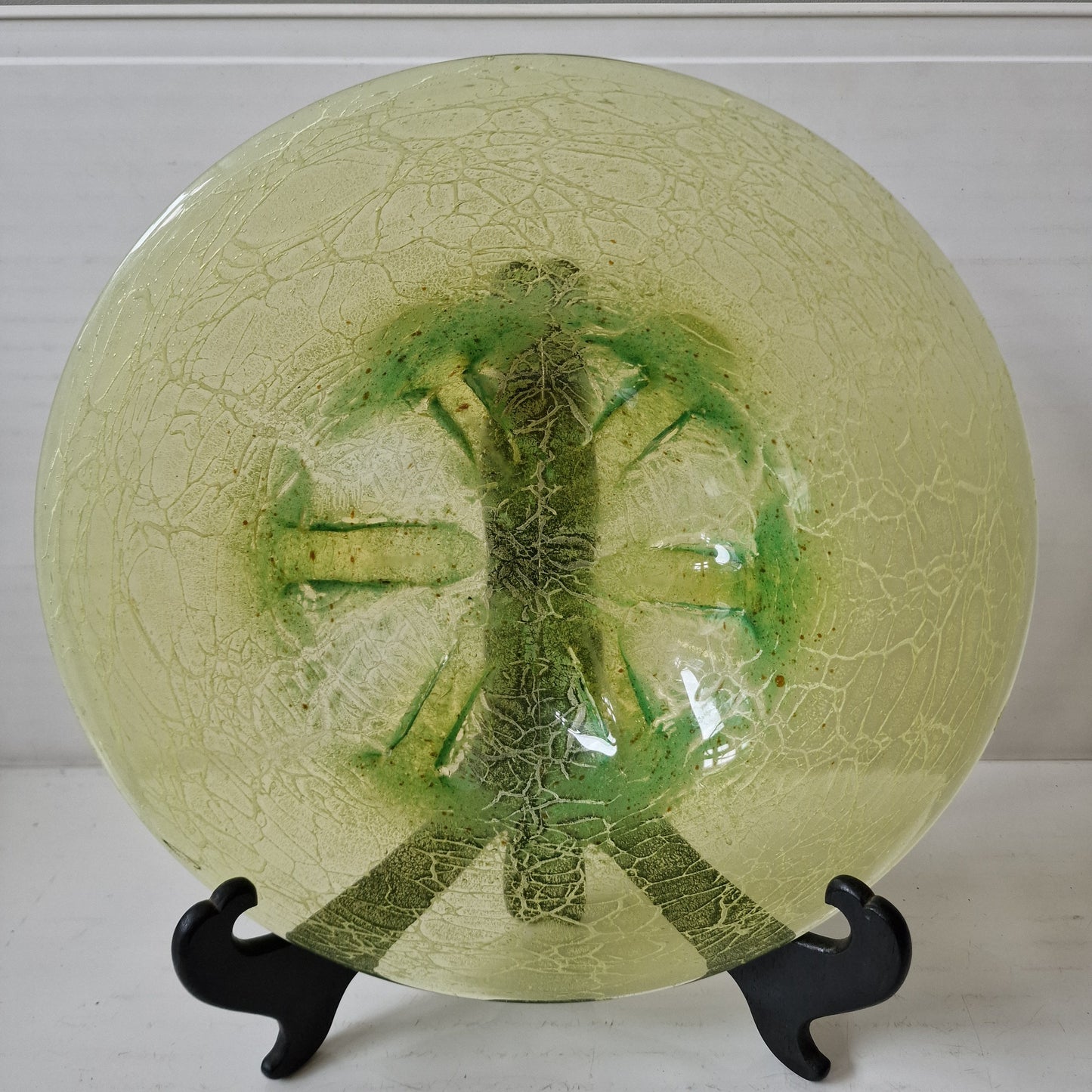 WMF Ikora Glass Bowl, Karl Wiedmann, Yellow Starfish Art Deco
