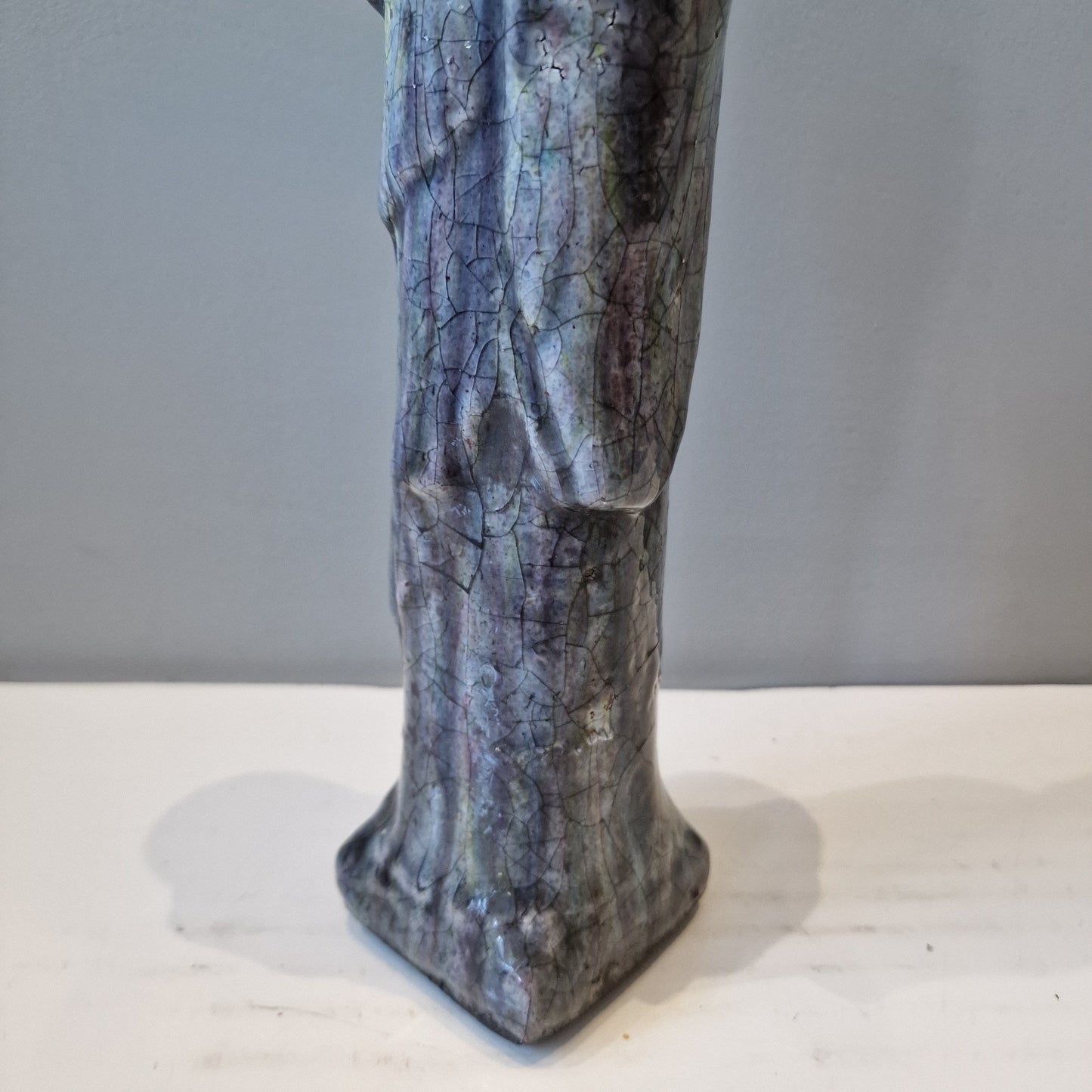 38 cm Large Raku glaze ceramic Buddha vintage lusterglaze lusterglazuur boedha old vintage