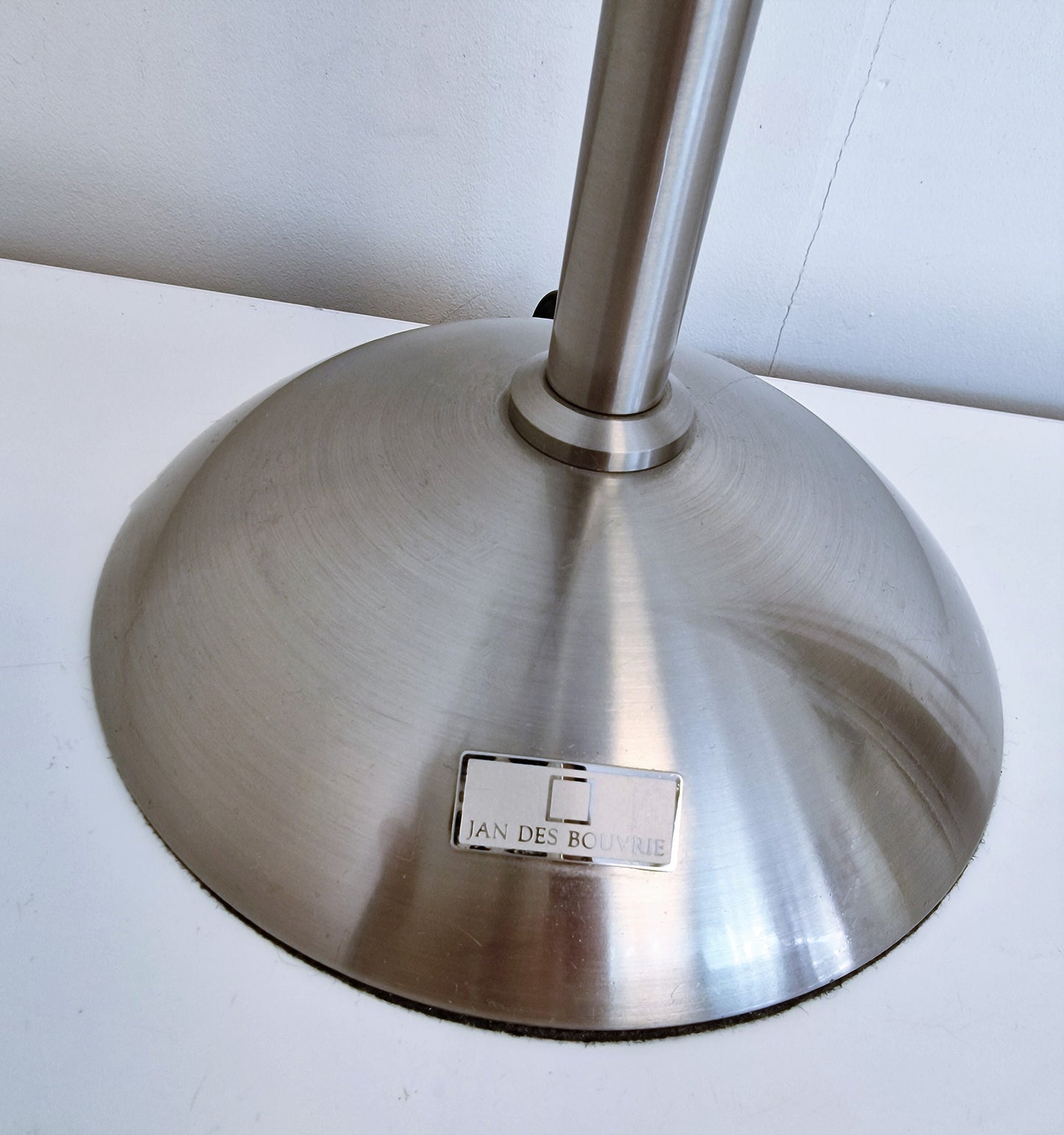 Nederlandse designer, vintage design Spijkerbollen lamp, tablelamp van Jan des Bouvrie