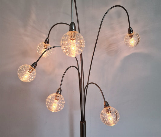 Nederlandse designer, vintage design Spijkerbollen lamp, tablelamp van Jan des Bouvrie
