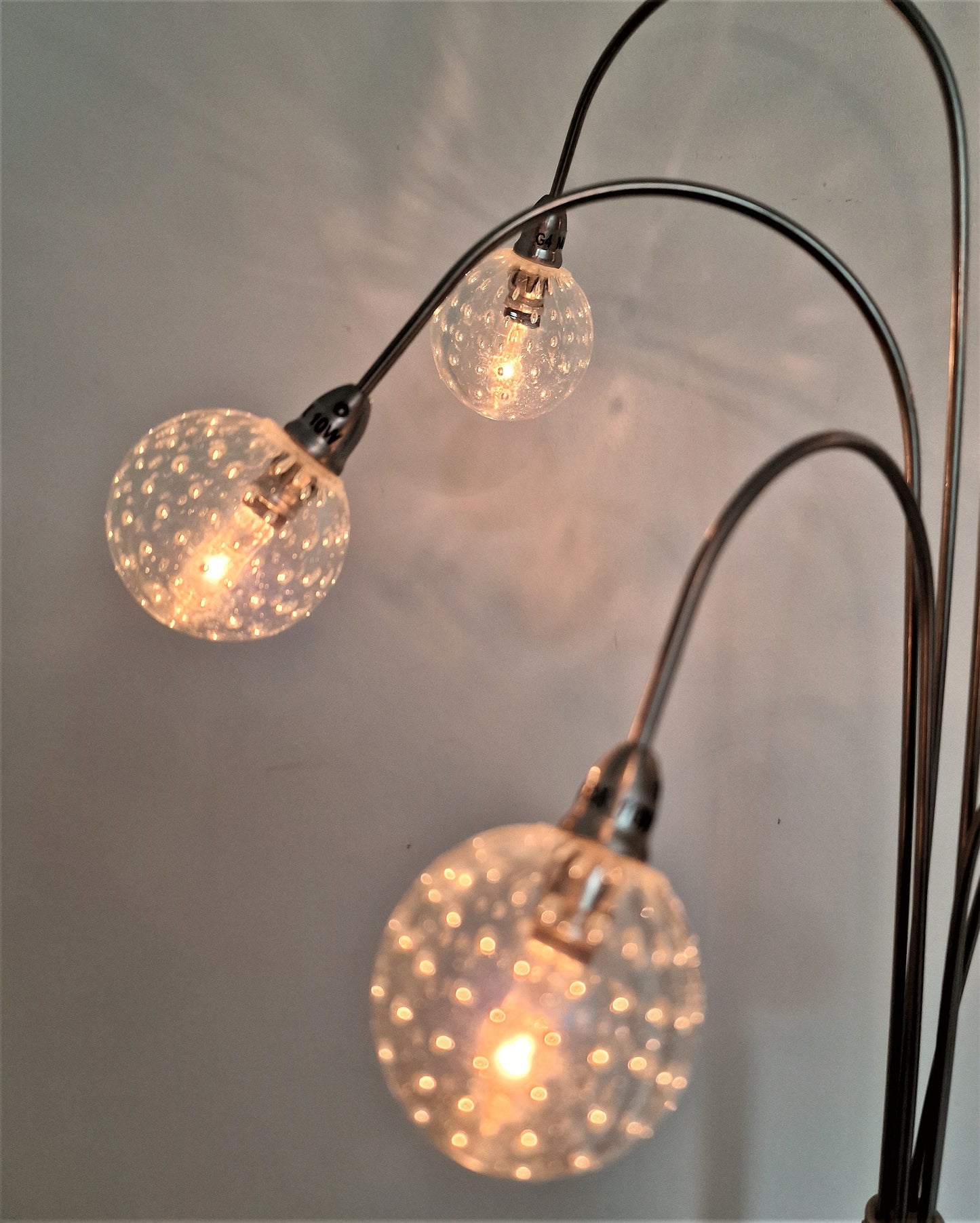 Nederlandse designer, vintage design Spijkerbollen lamp, tablelamp van Jan des Bouvrie