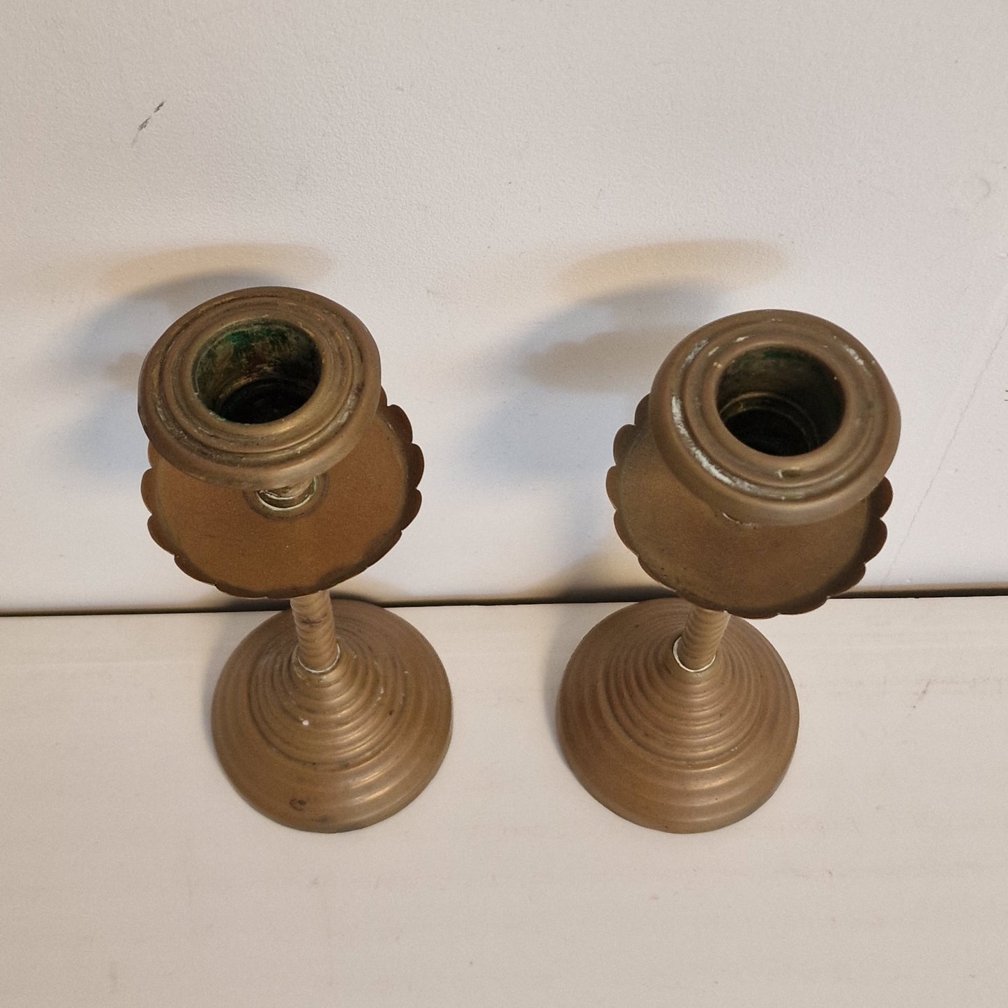 stel arts & crafts kandelaars. UK ca 1910, authentic  candlesticks