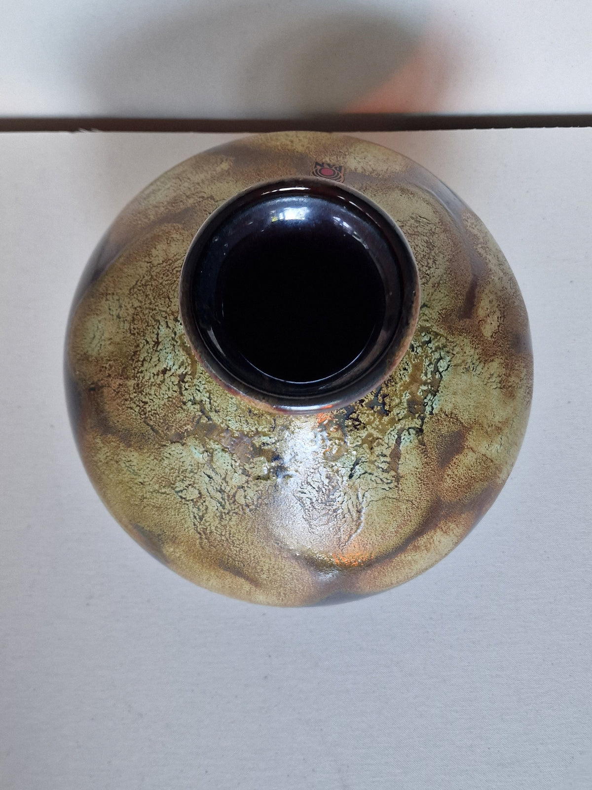 XXL Vintage Fat Lava Vase, PAN Germany Polychrome Pottery