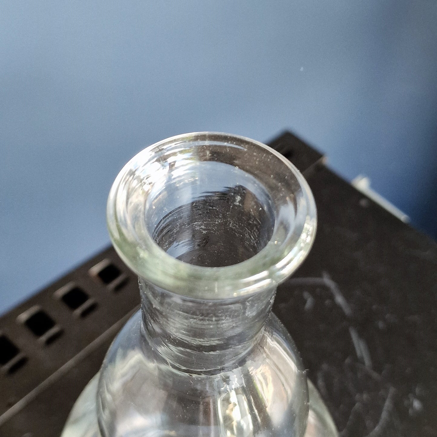 Andries Copier Leerdam Carafe, Black Stopper, Art Deco 1930s