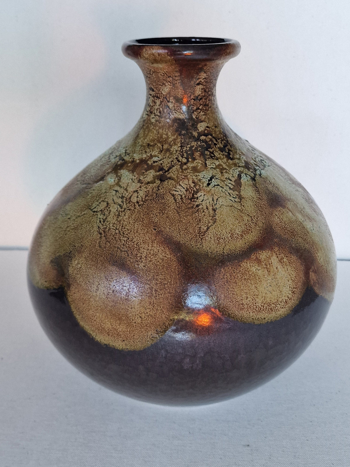 XXL Vintage Fat Lava Vase, PAN Germany Polychrome Pottery