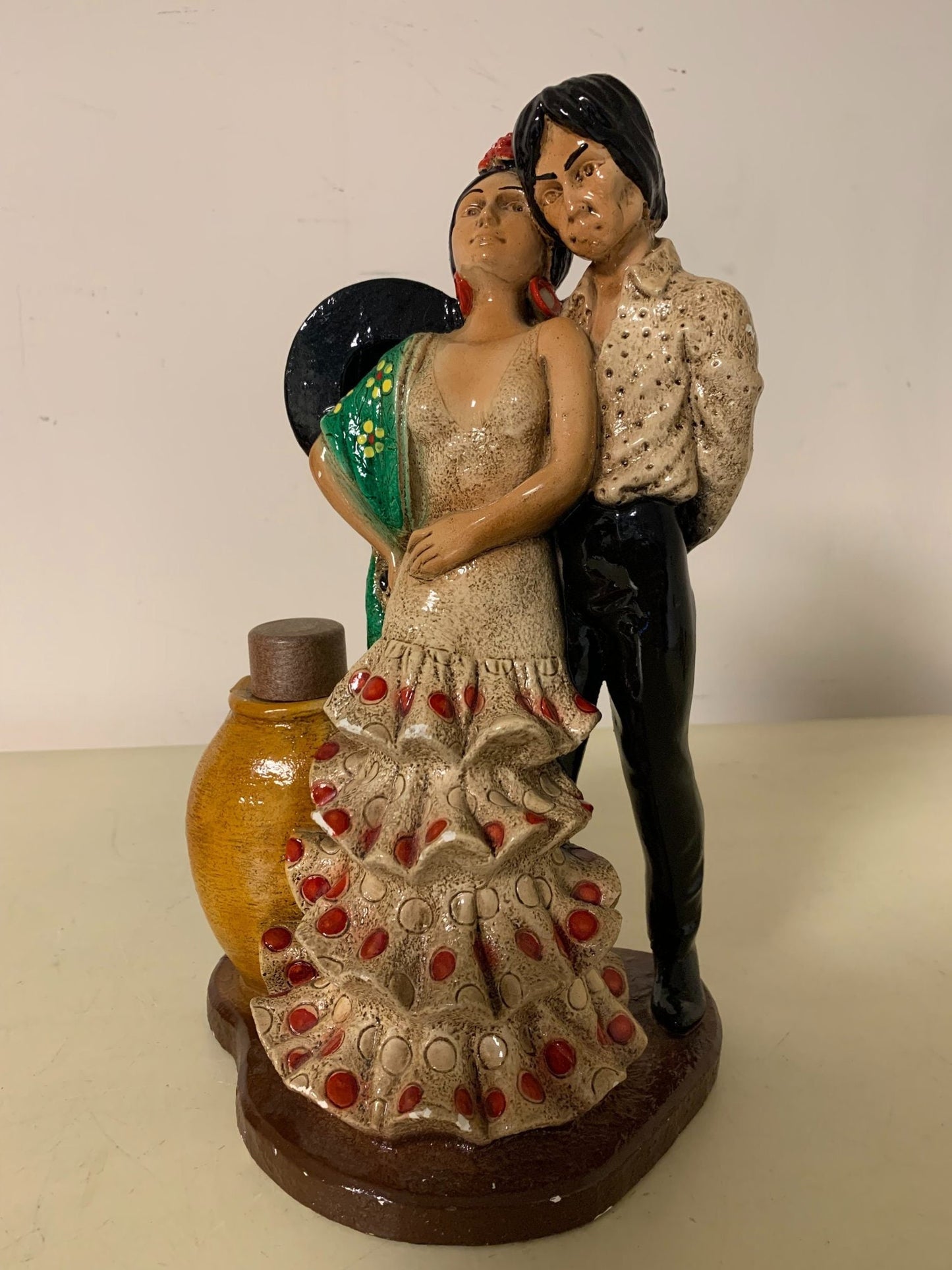 Vintage Spanish Ceramic Liquor Bottle, Mid-Century Tourism Souvenir