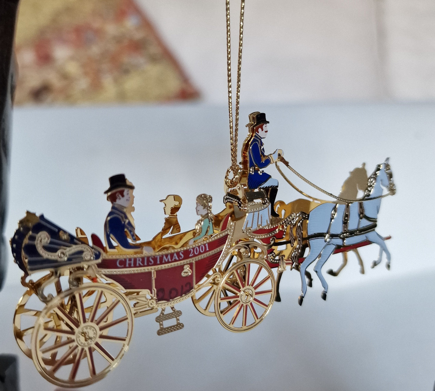 White House Christmas Ornament, 2001 Horse-Drawn Carriage, Limited Edition