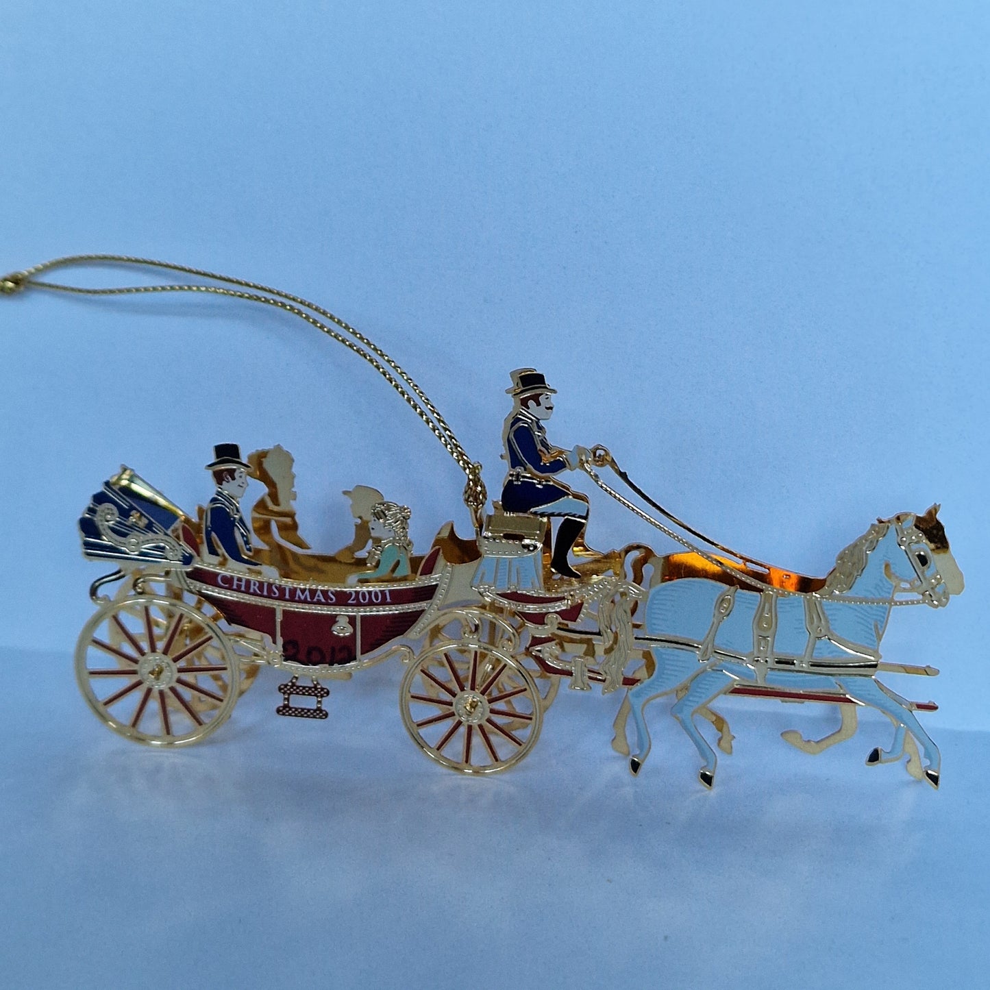 White House Christmas Ornament, 2001 Horse-Drawn Carriage, Limited Edition