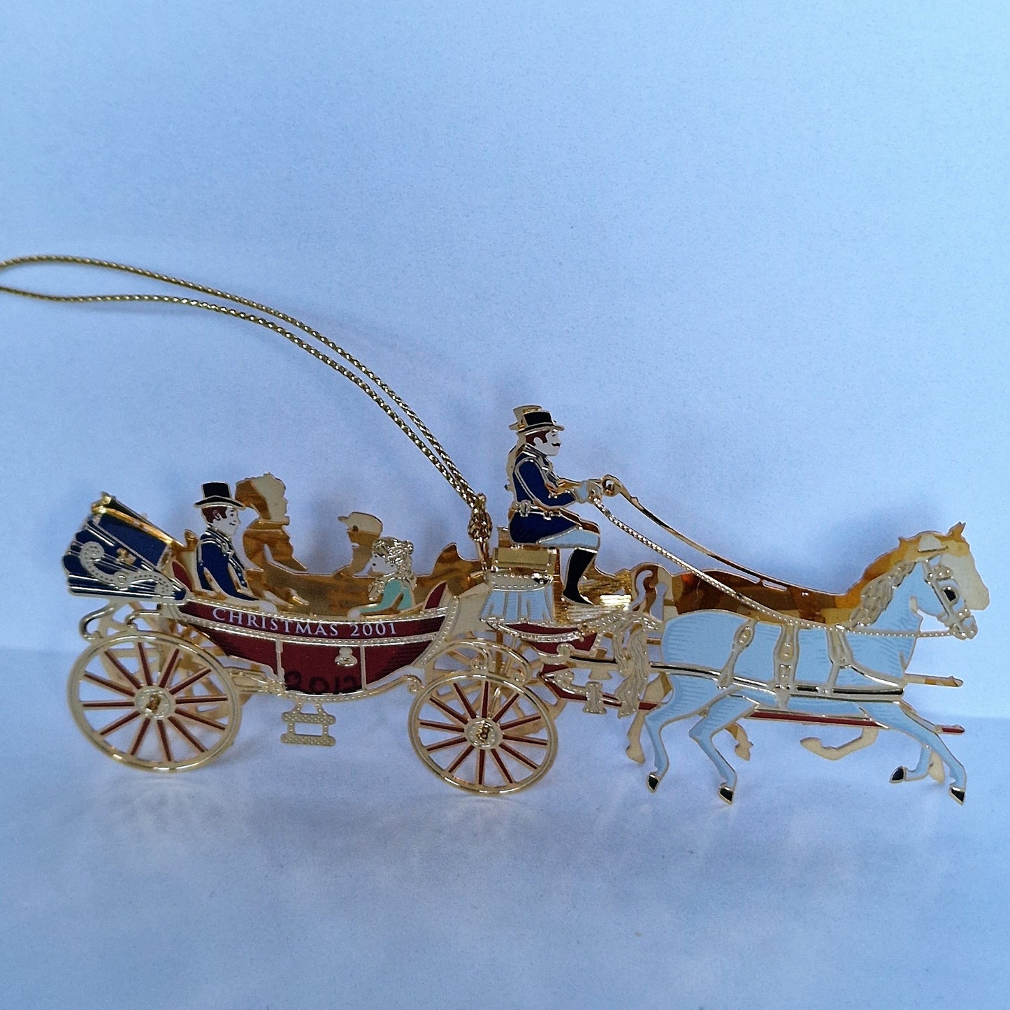 White House Christmas Ornament, 2001 Horse-Drawn Carriage, Limited Edition