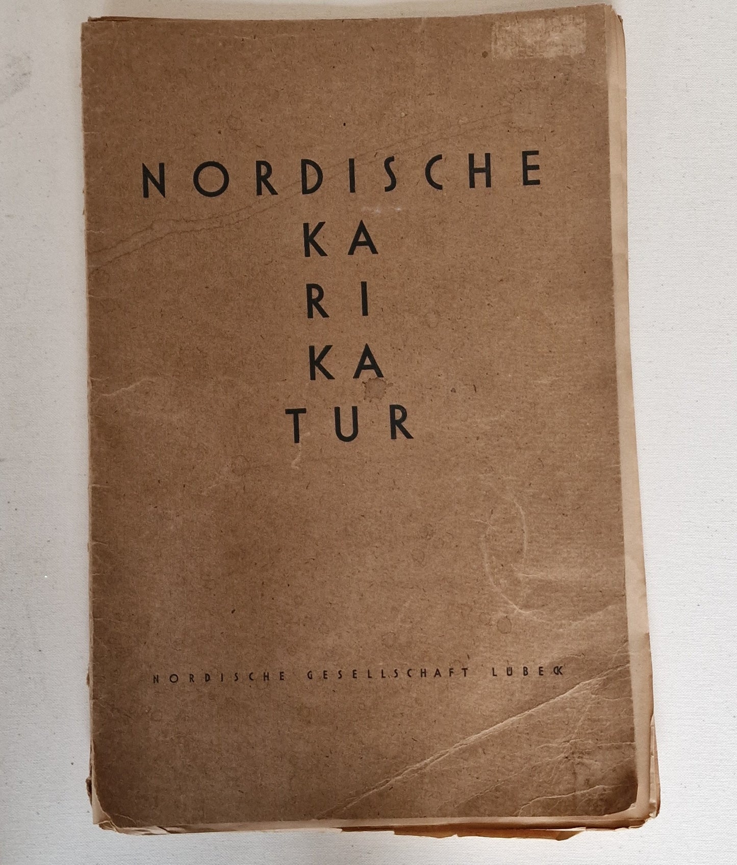 Nordische Gesellschaft karikatuur, 1930, voorgang WO2 , slechts 50 exemplaren