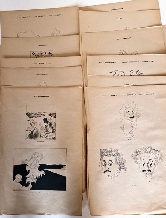 Nordische Gesellschaft karikatuur, 1930, voorgang WO2 , slechts 50 exemplaren