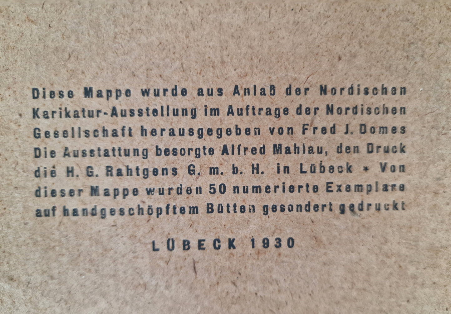 Nordische Gesellschaft karikatuur, 1930, voorgang WO2 , slechts 50 exemplaren