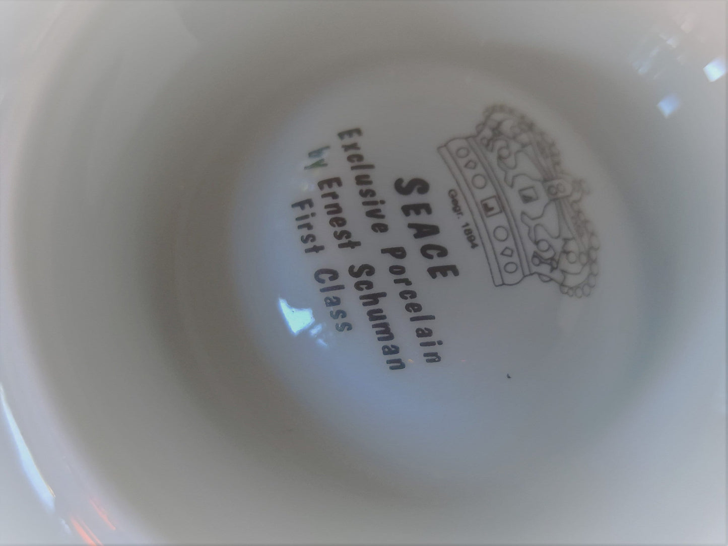 Vintage Ernest Shuman Porcelain Egg Cups, Silver & Gold Line, Set of 6