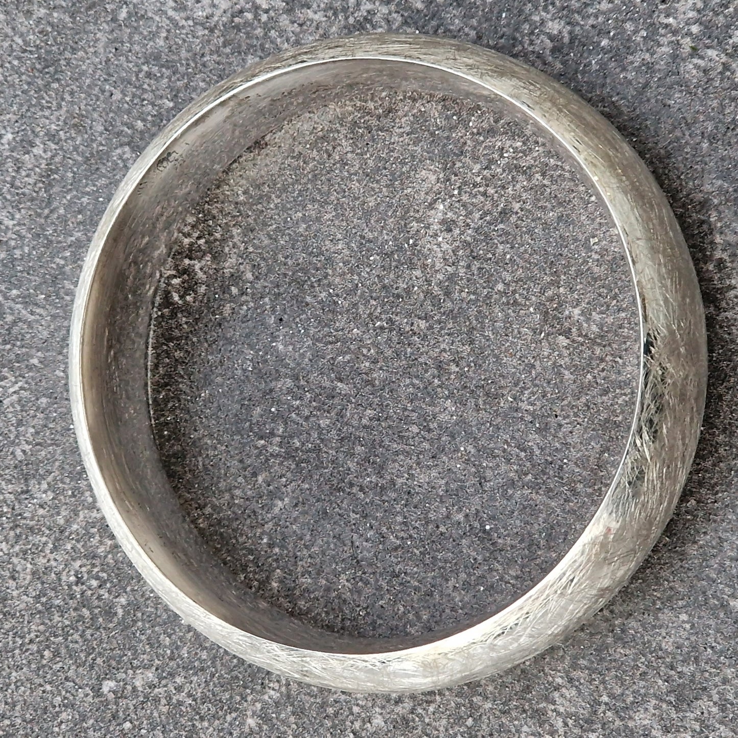 Scandinavian Brushed Sterling Silver Cuff Bracelet, Heavy Designer Bangle