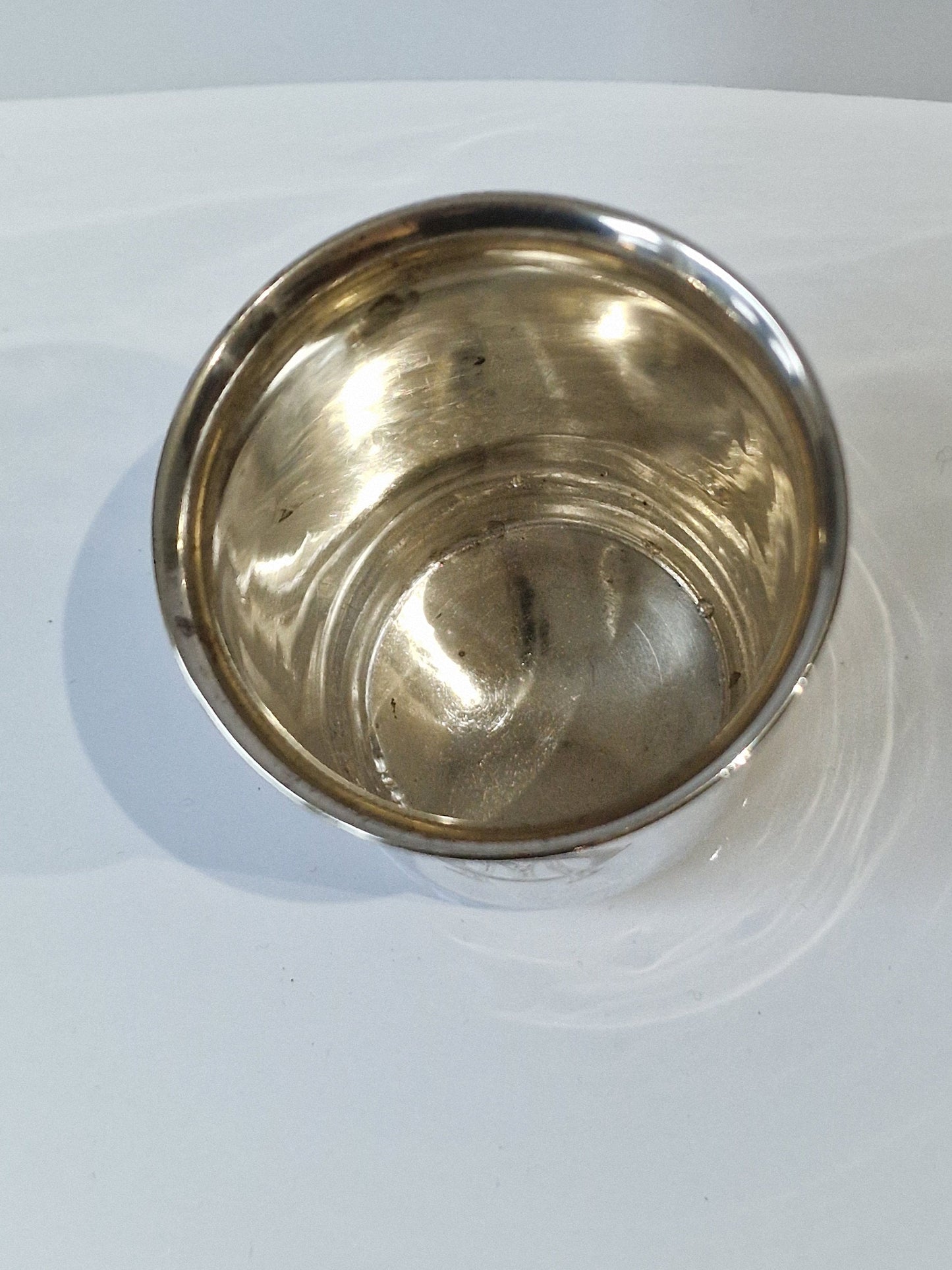 Antique Dutch Silver Masonic Ritual Beaker with Letter M, 1938