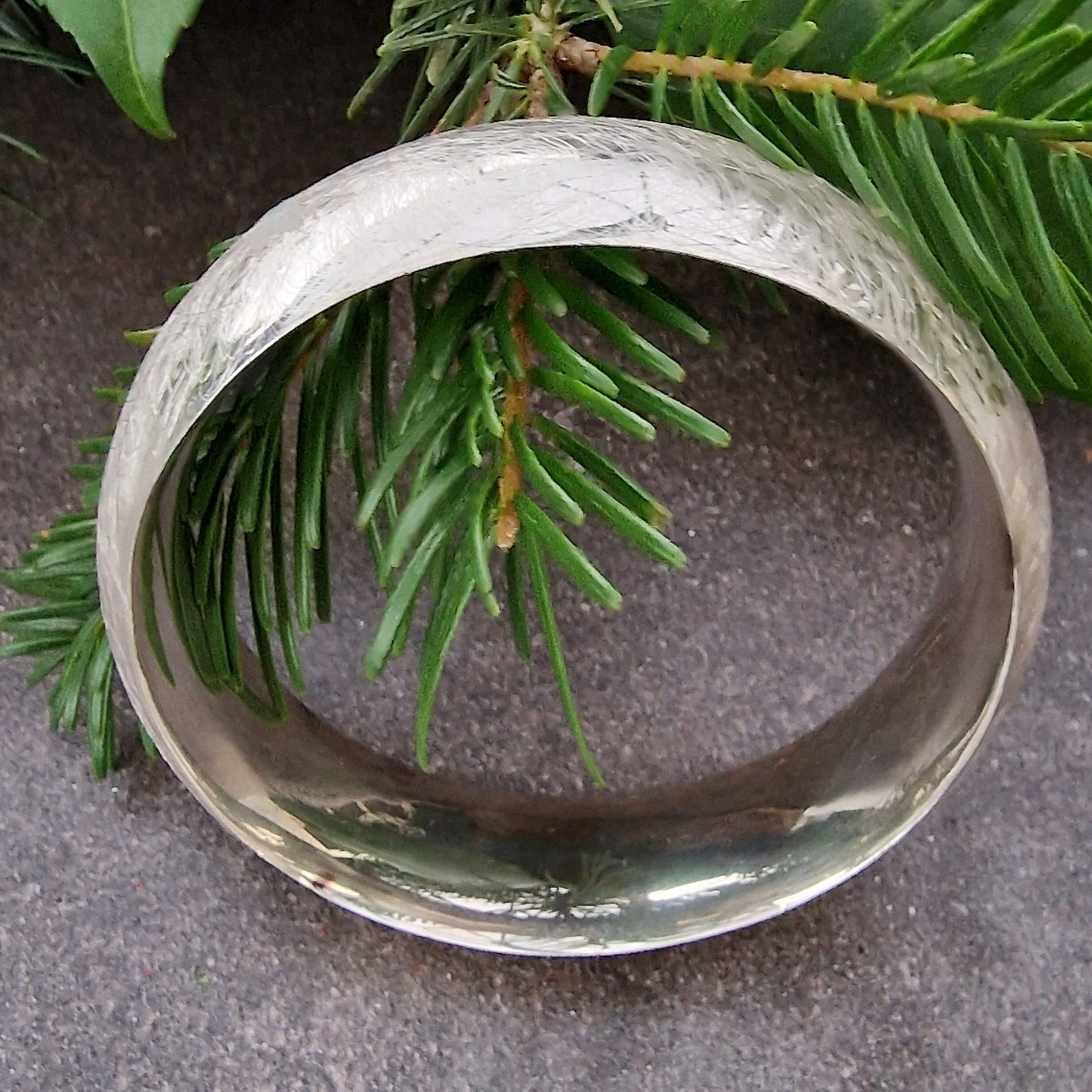 Scandinavian Brushed Sterling Silver Cuff Bracelet, Heavy Designer Bangle