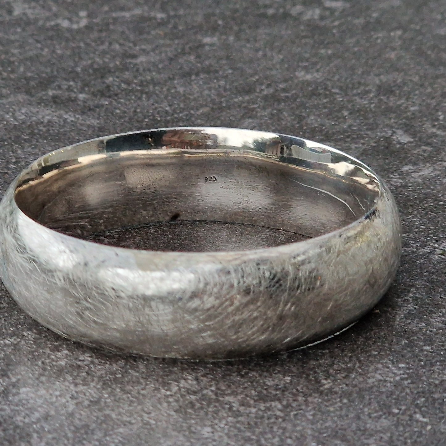 Scandinavian Brushed Sterling Silver Cuff Bracelet, Heavy Designer Bangle
