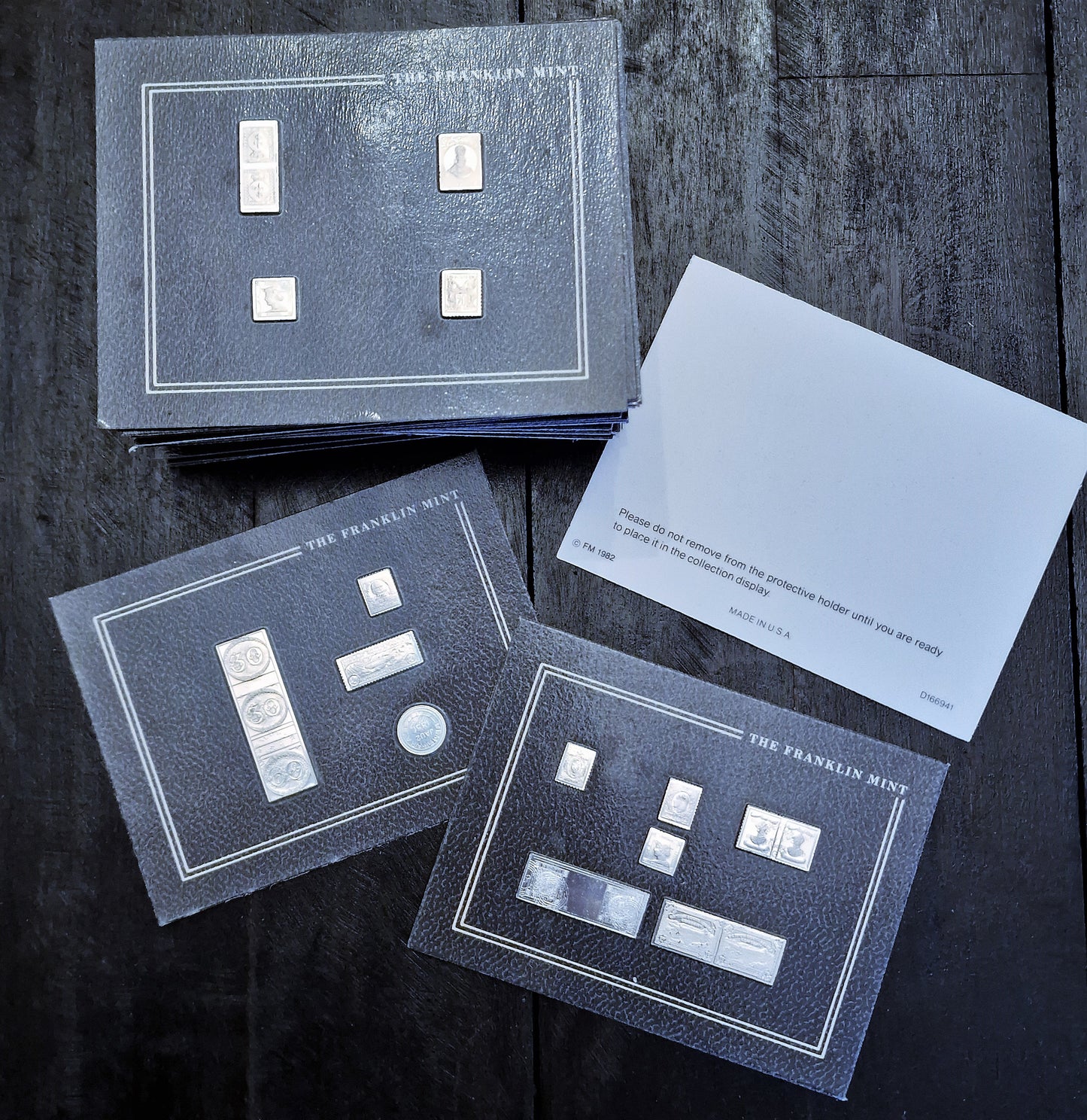 Franklin Mint Sterling Silver Stamp Replicas: 100 Greatest Stamps, Sealed