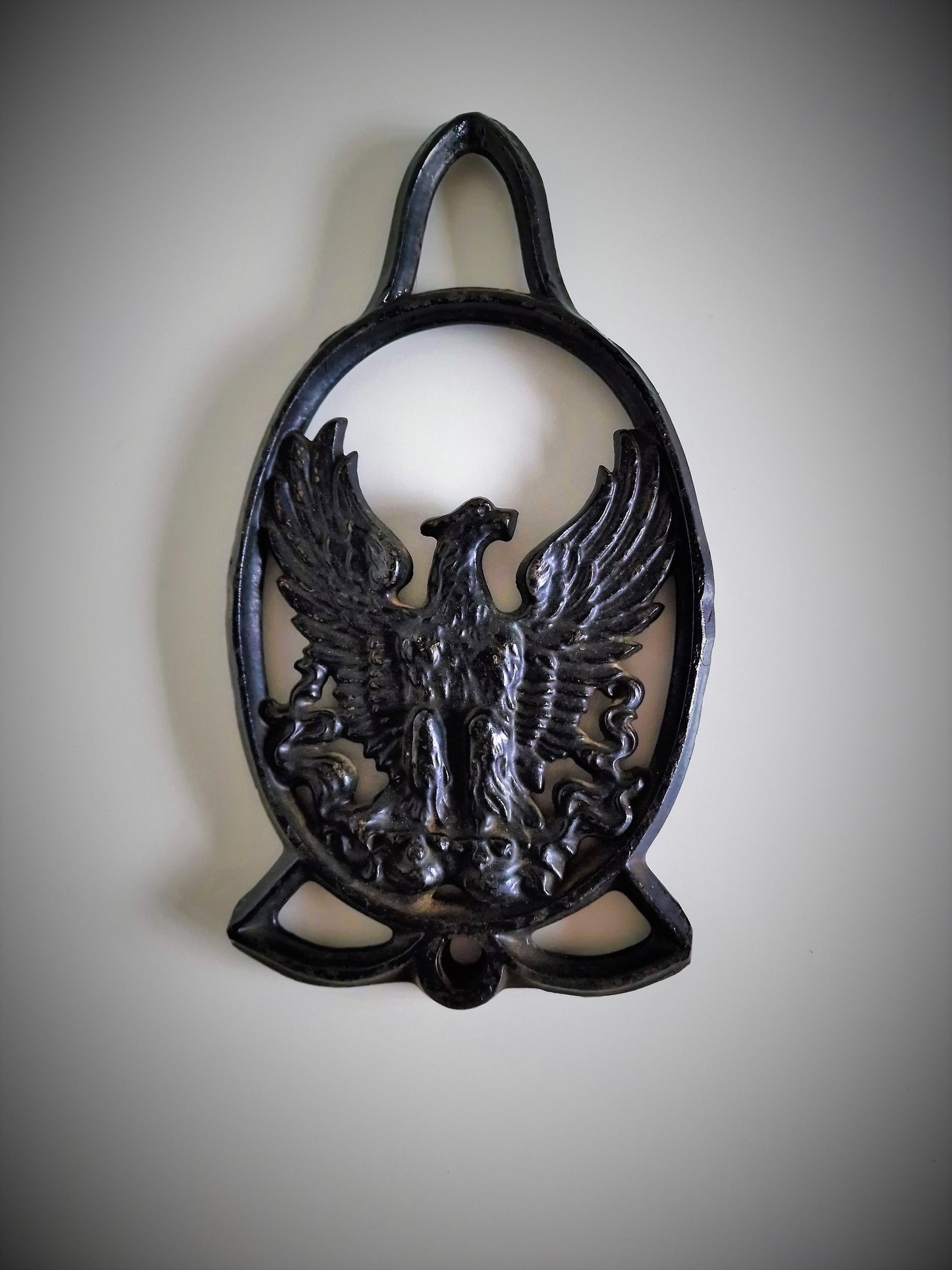 Cast Iron Phoenix Door Ornament, European Garden Decor