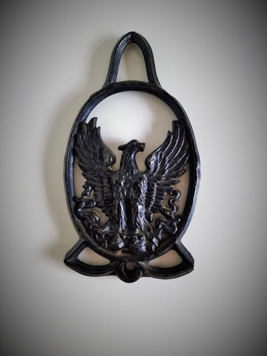 Cast Iron Phoenix Door Ornament, European Garden Decor