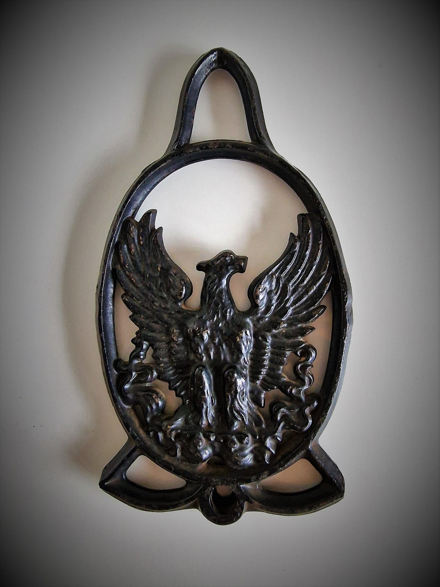 Cast Iron Phoenix Door Ornament, European Garden Decor