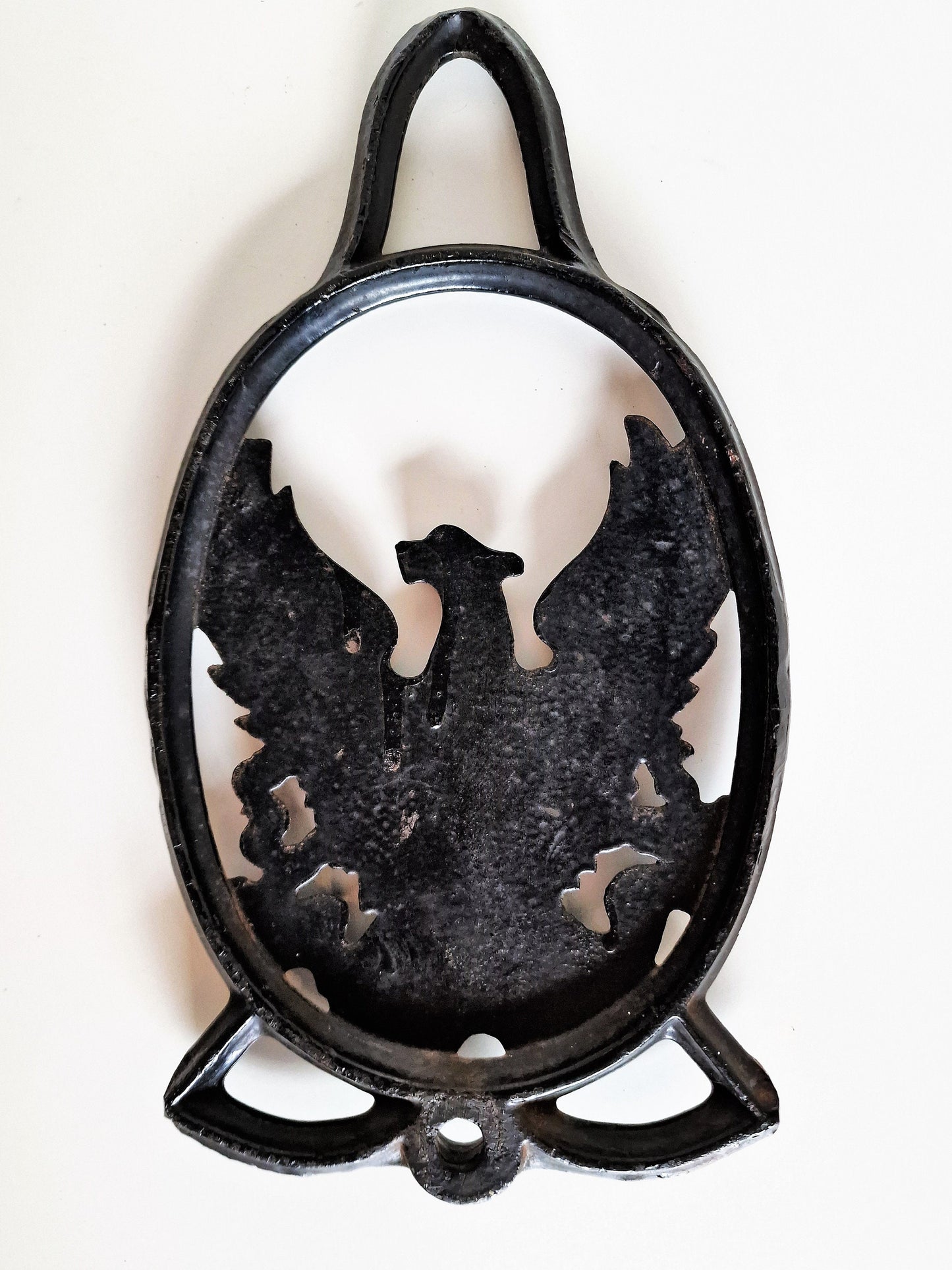 Cast Iron Phoenix Door Ornament, European Garden Decor