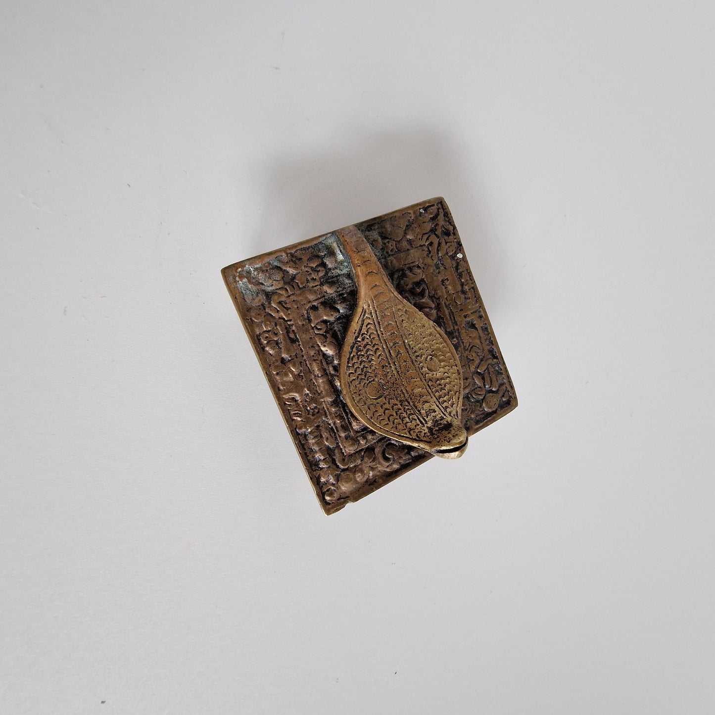 Dhokra coperen cobra bucket gesp clasp, antique indian