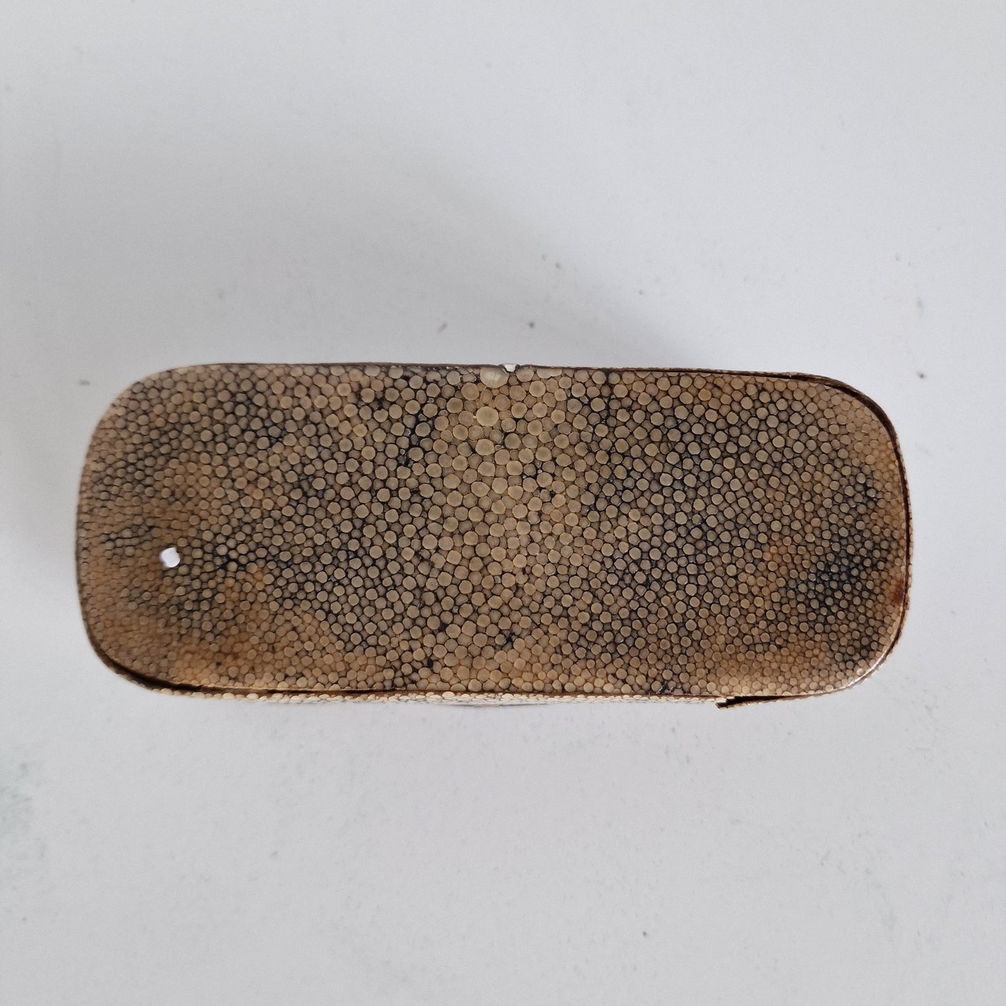 Antique Sterling Silver Stingray Skin Box, 18th Century Spoon Case