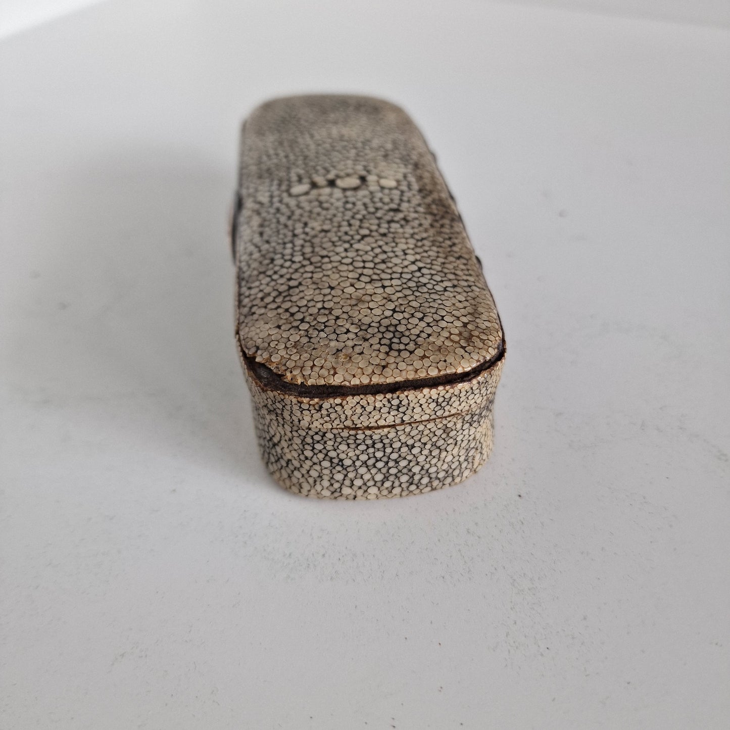 Antique Sterling Silver Stingray Skin Box, 18th Century Spoon Case