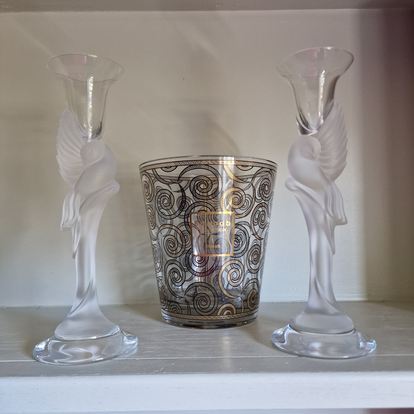 Fabergé Snow Dove Crystal Candlesticks, Igor Carl Fabergé, France