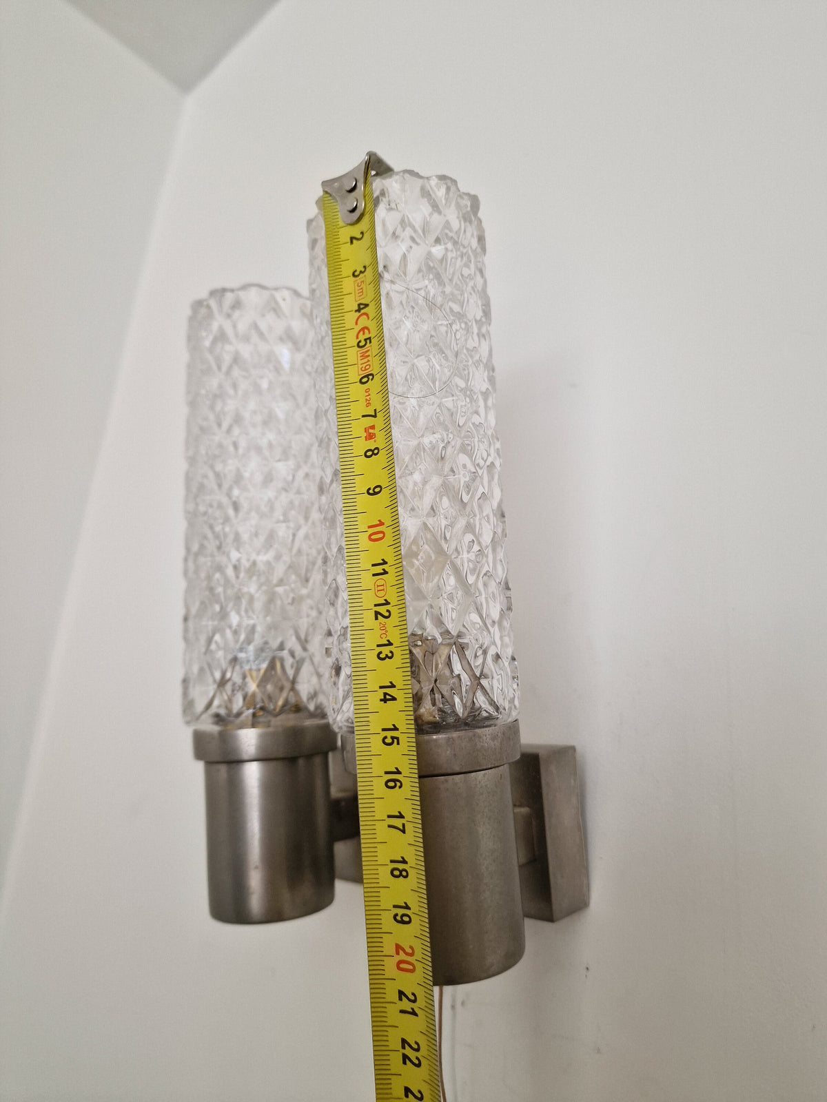 Vintage Crystal Glass Wall Sconce by Paolo Targetti, 1960s Italian Design