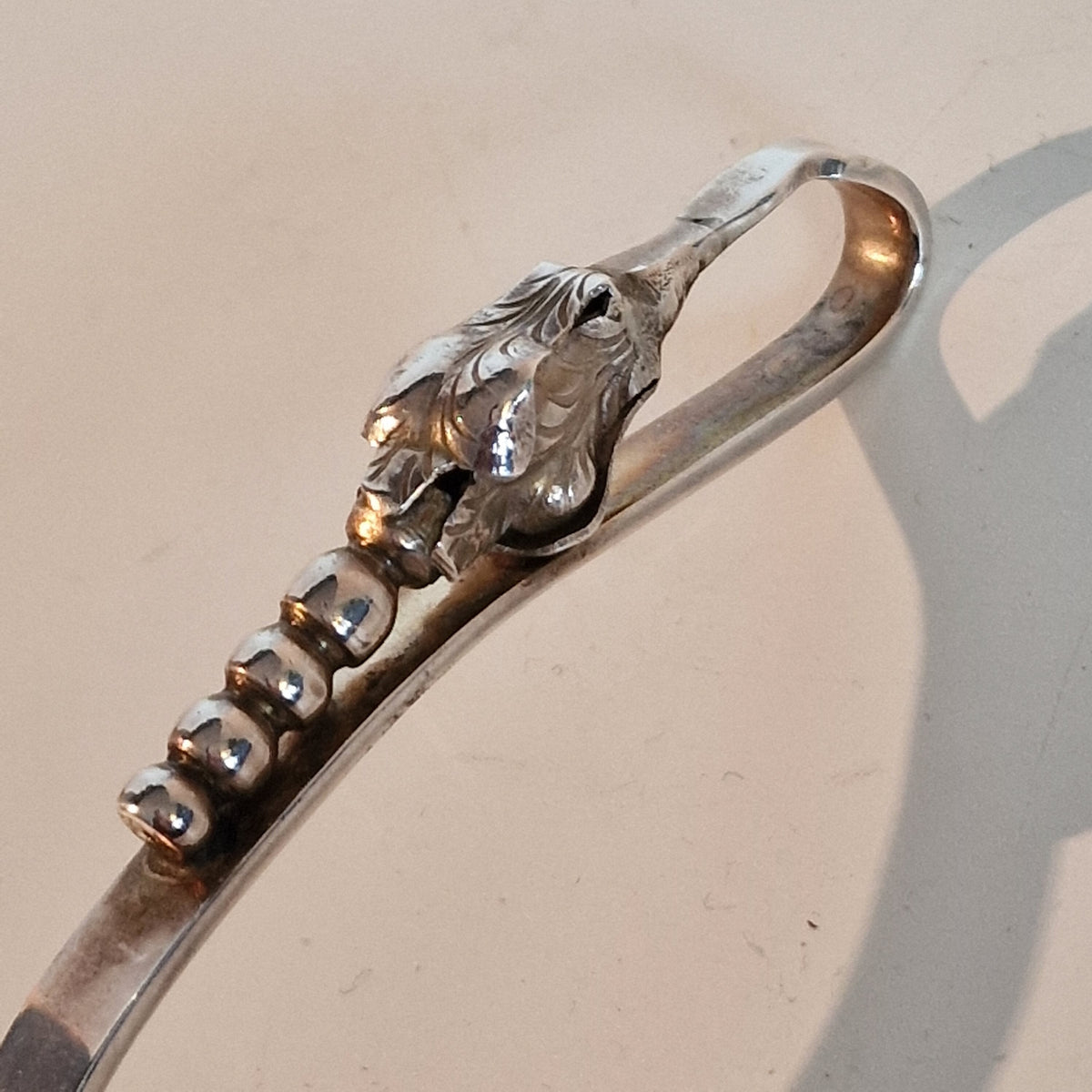 Vintage F. Ramirez Sterling Silver Ladle, Mexican Blossom Design