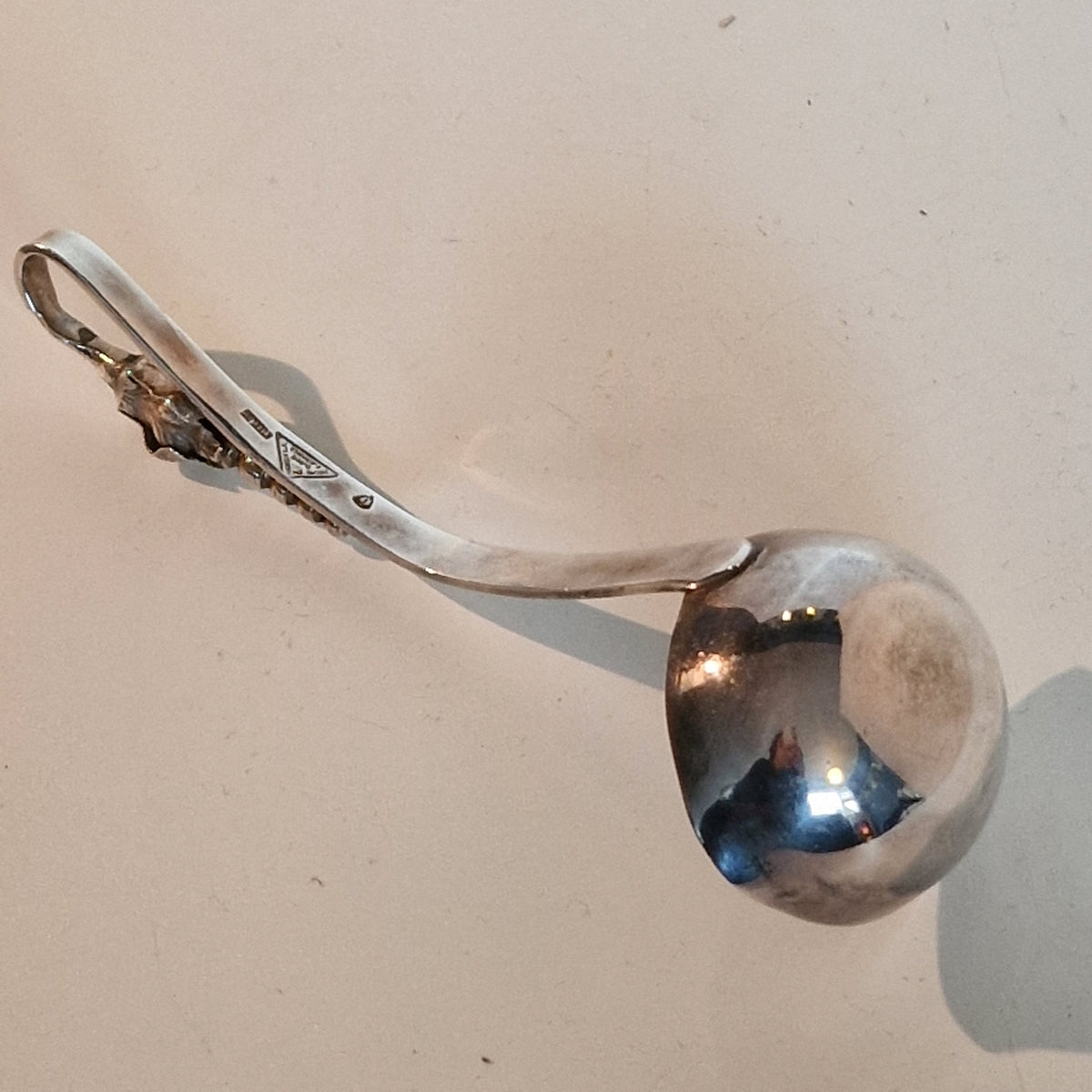 Vintage F. Ramirez Sterling Silver Ladle, Mexican Blossom Design
